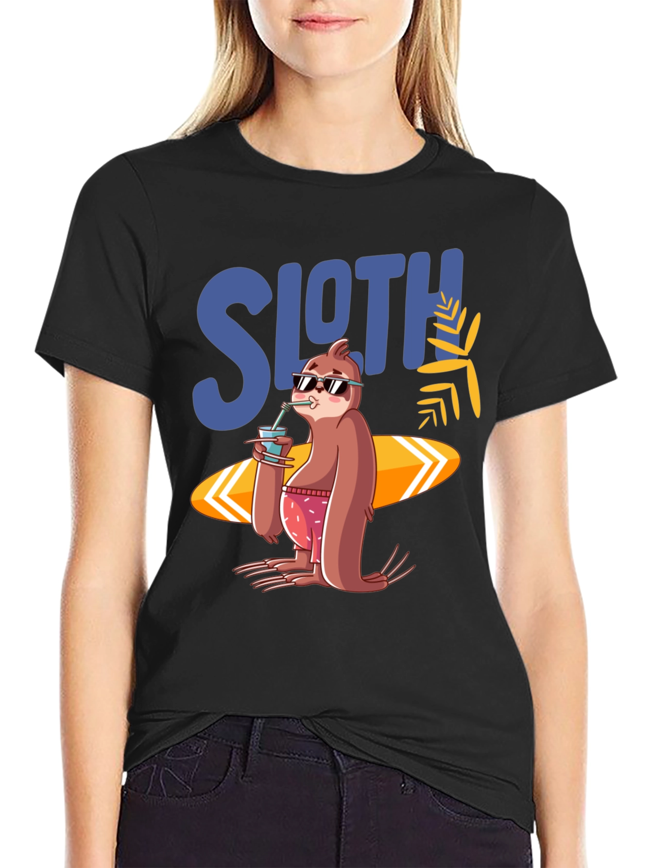 Sloth Surfer T-Shirt - Summer Vibes