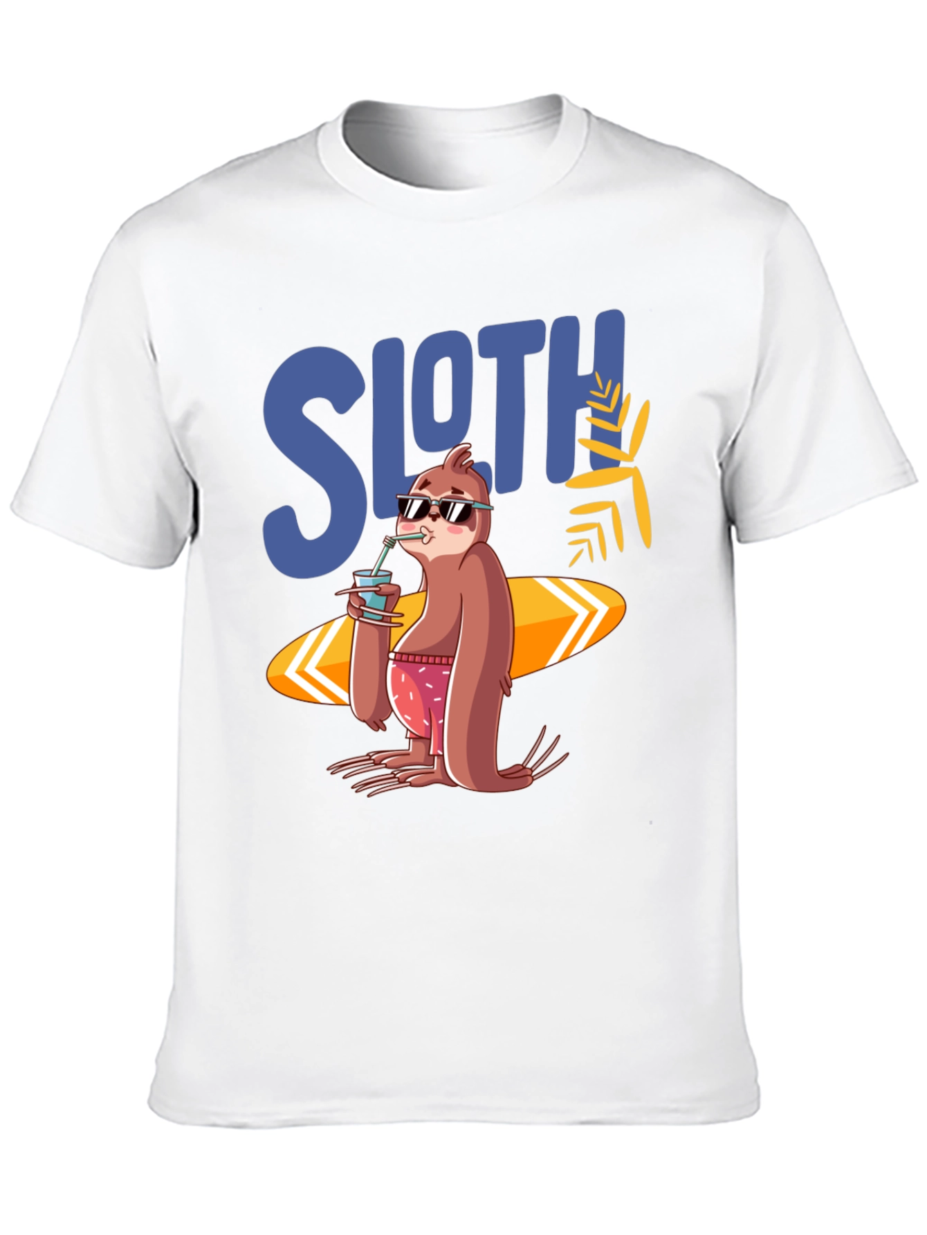 Sloth Surfer T-Shirt - Summer Vibes