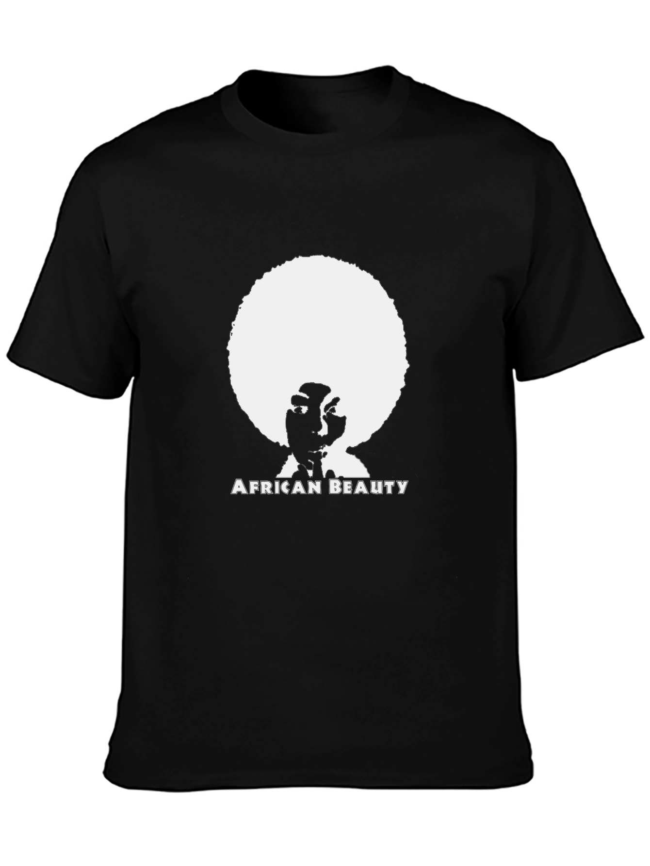 African Beauty Graphic Tee - Stylish Unisex Black T-Shirt