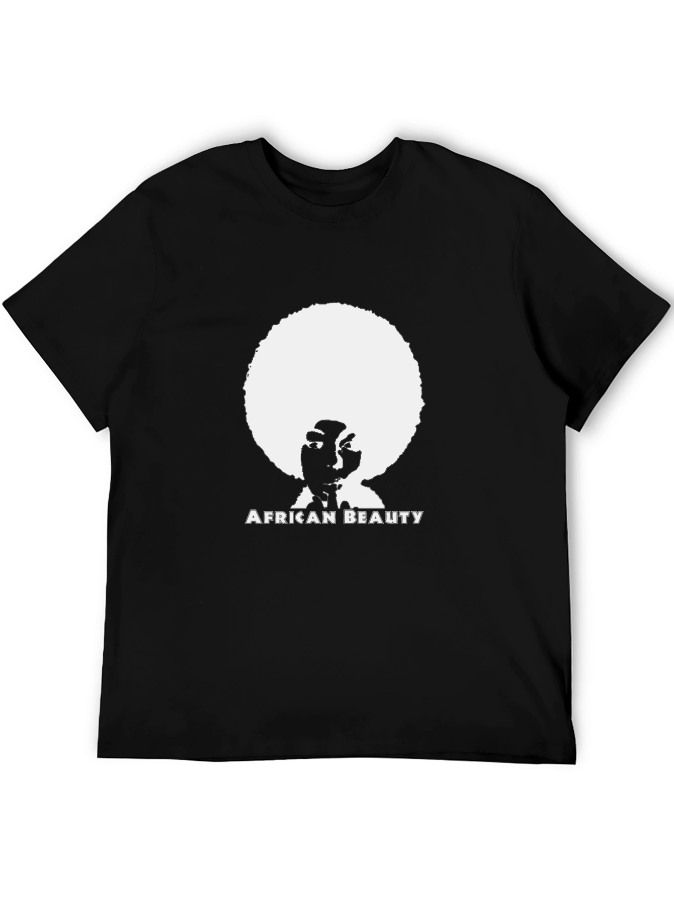 African Beauty Graphic Tee - Stylish Unisex Black T-Shirt