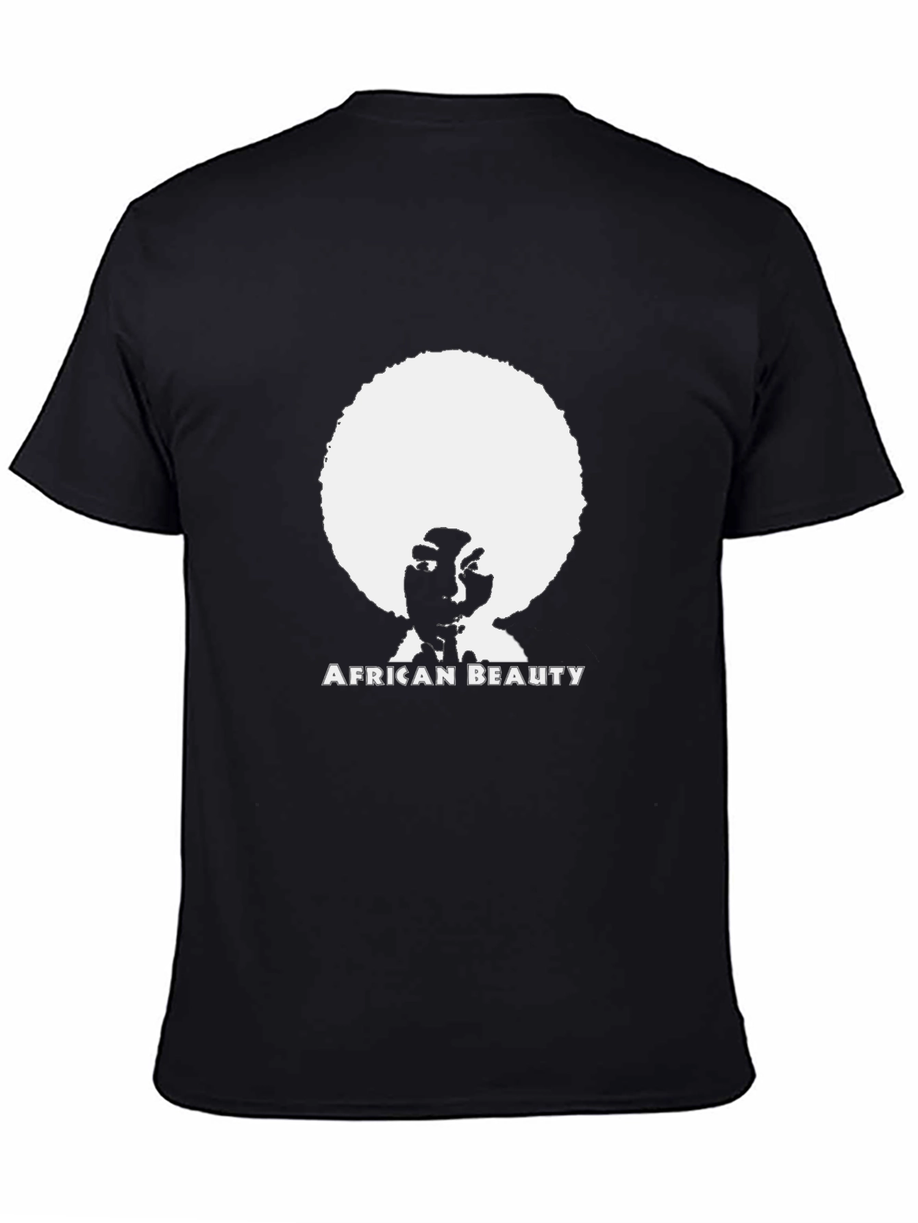 African Beauty Graphic Tee - Stylish Unisex Black T-Shirt