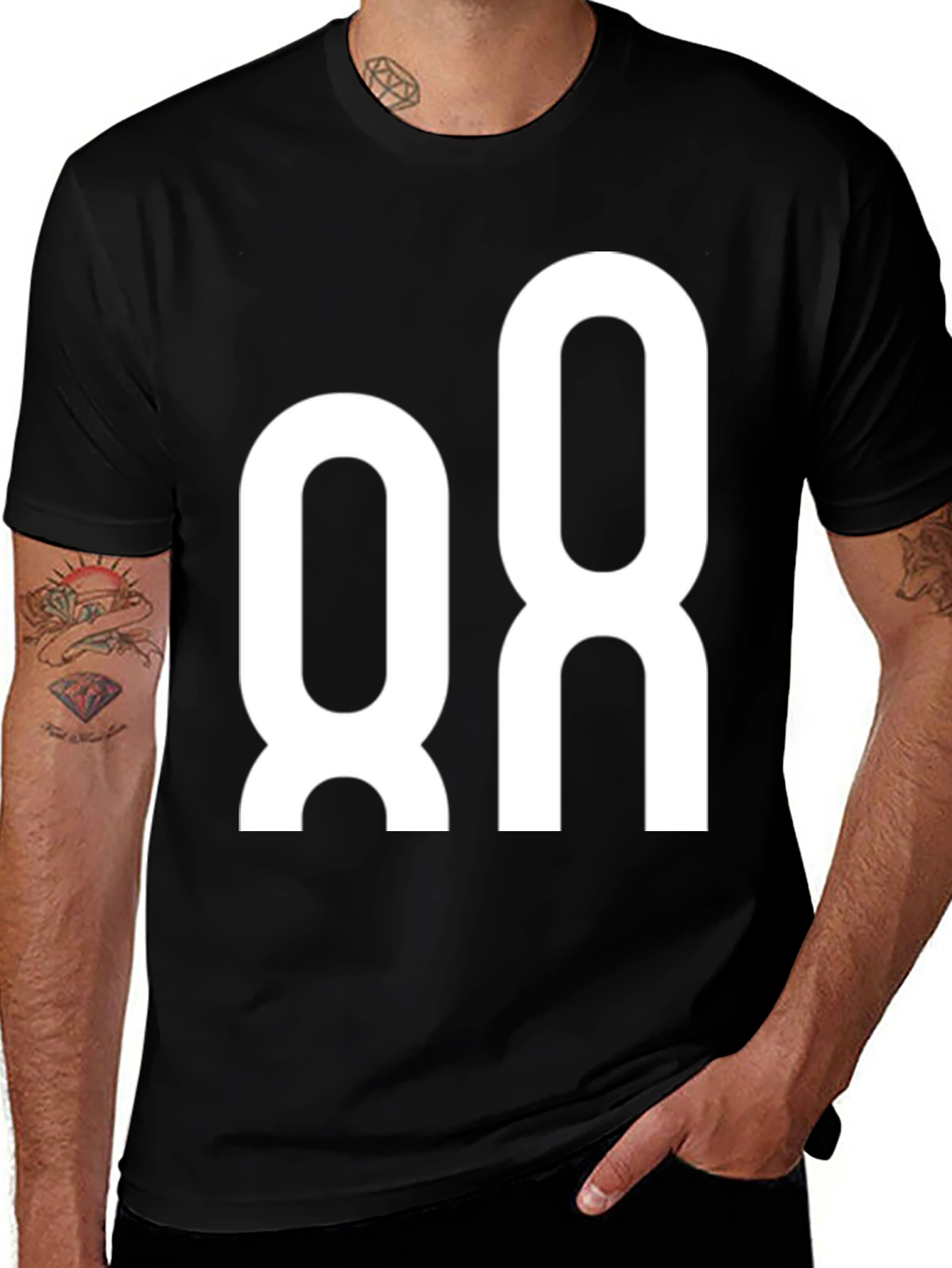 Modern White Graphic Tee