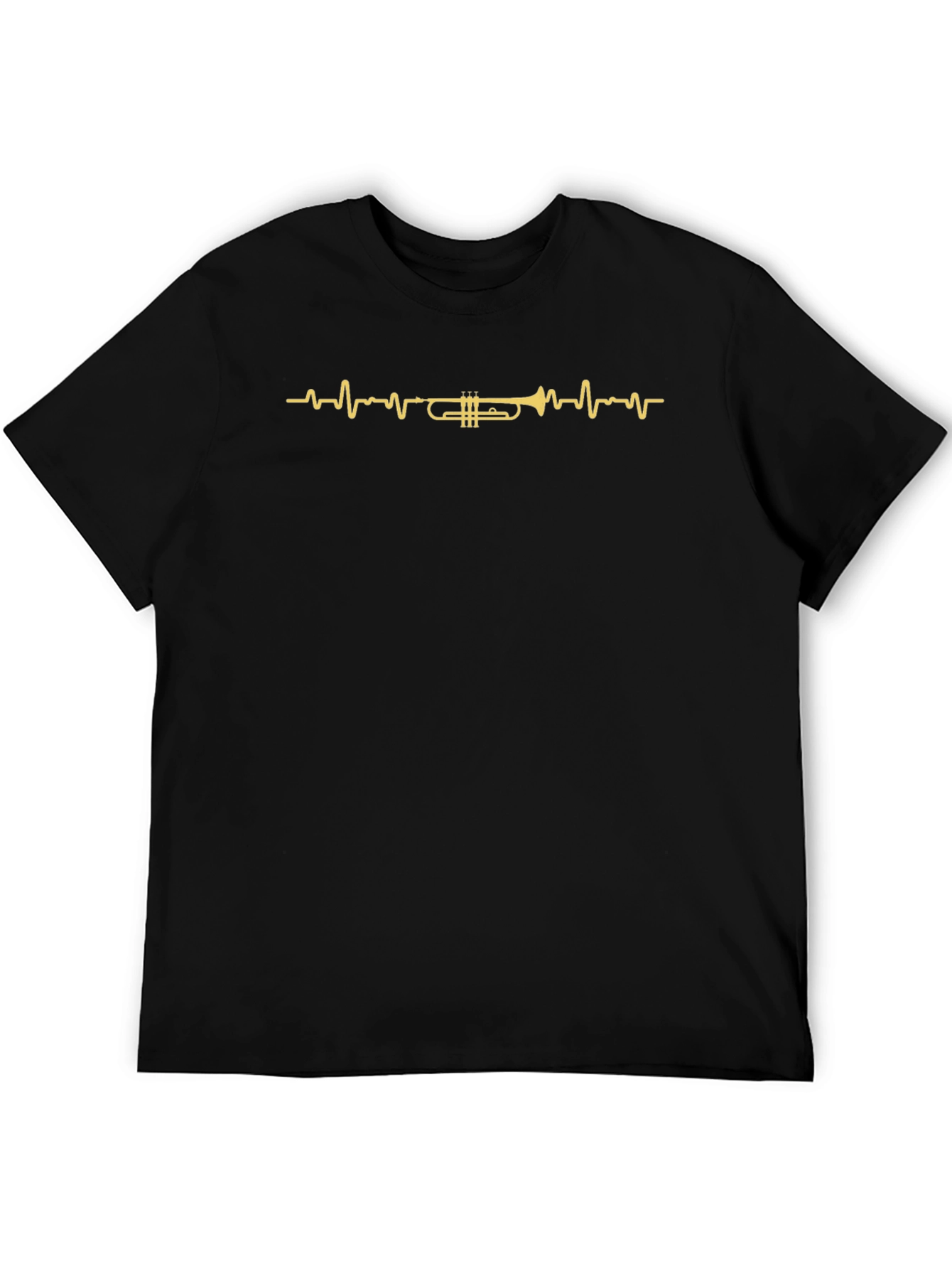 Trumpet Heartbeat Graphic Tee - Musician T-Shirt