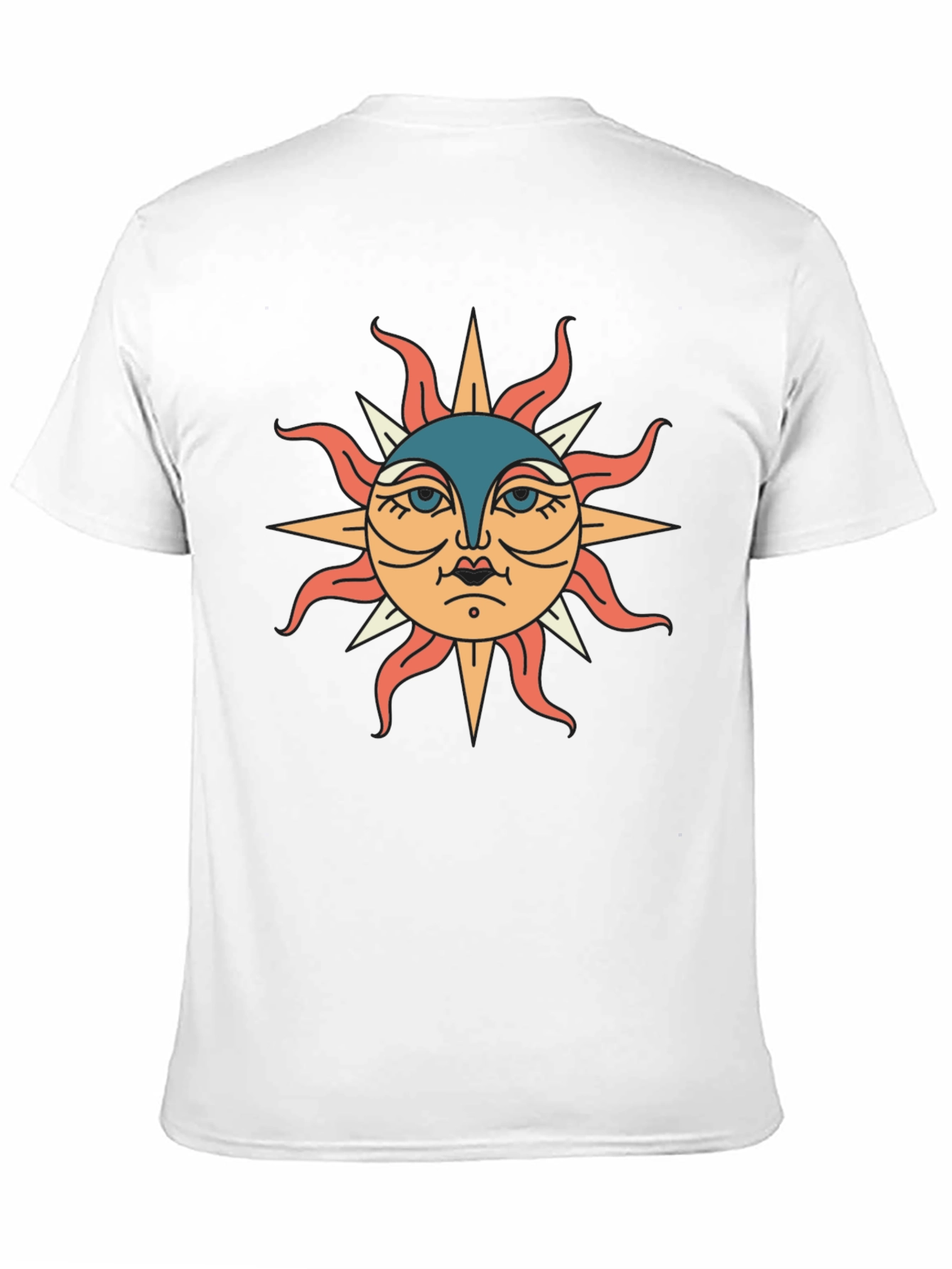 Black T-Shirt with Sun Graphic