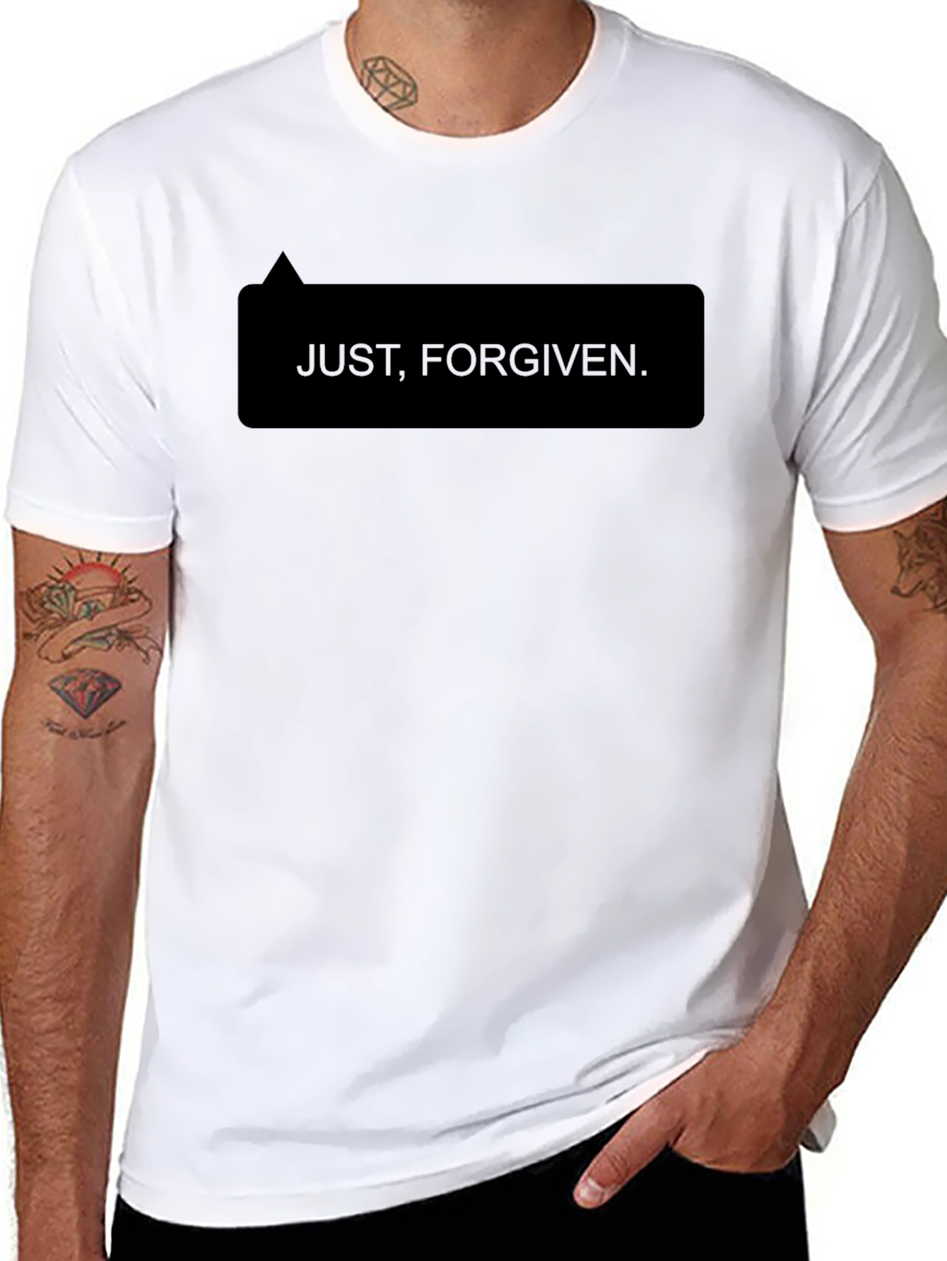 Just Forgiven. Black T-Shirt