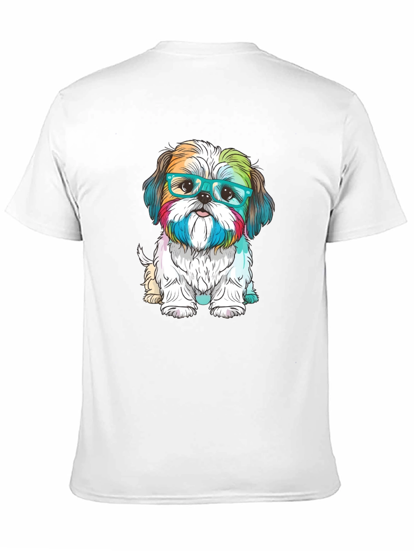 Dog with Glasses Graphic T-Shirt