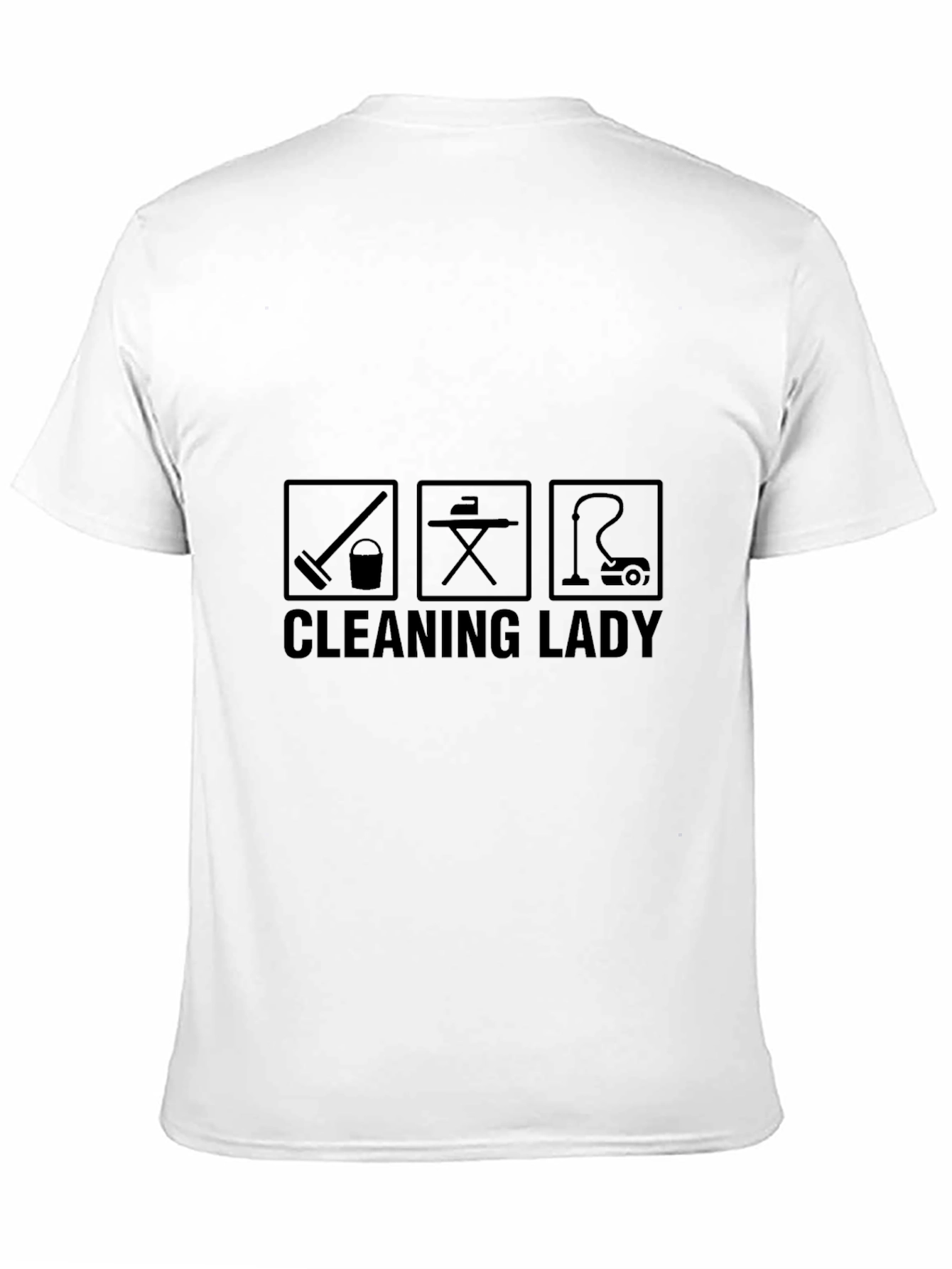 Cleaning Lady Graphic Black T-Shirt