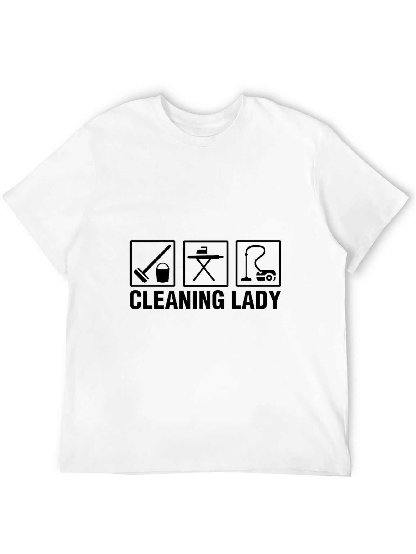 Cleaning Lady Graphic Black T-Shirt