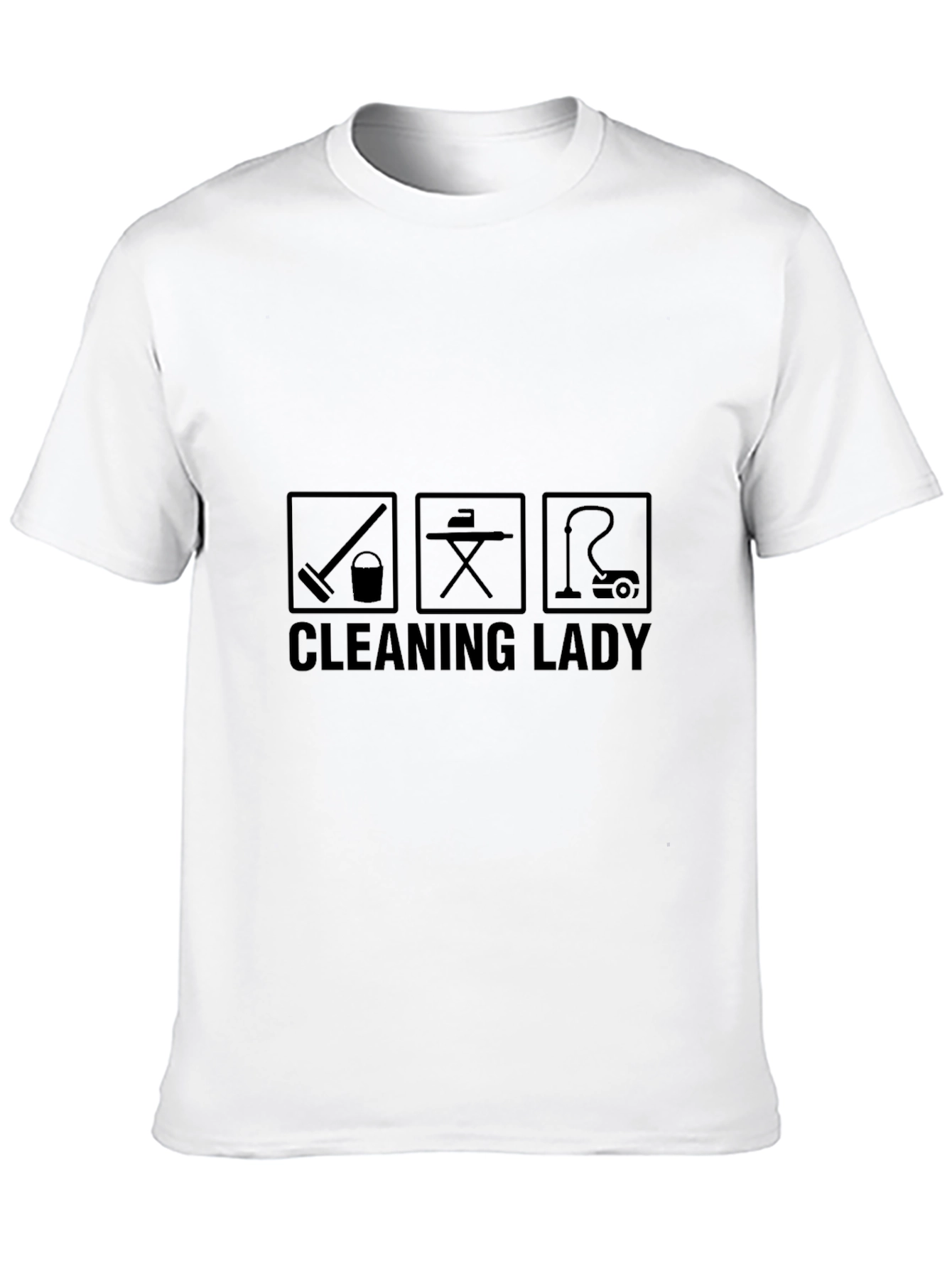 Cleaning Lady Graphic Black T-Shirt