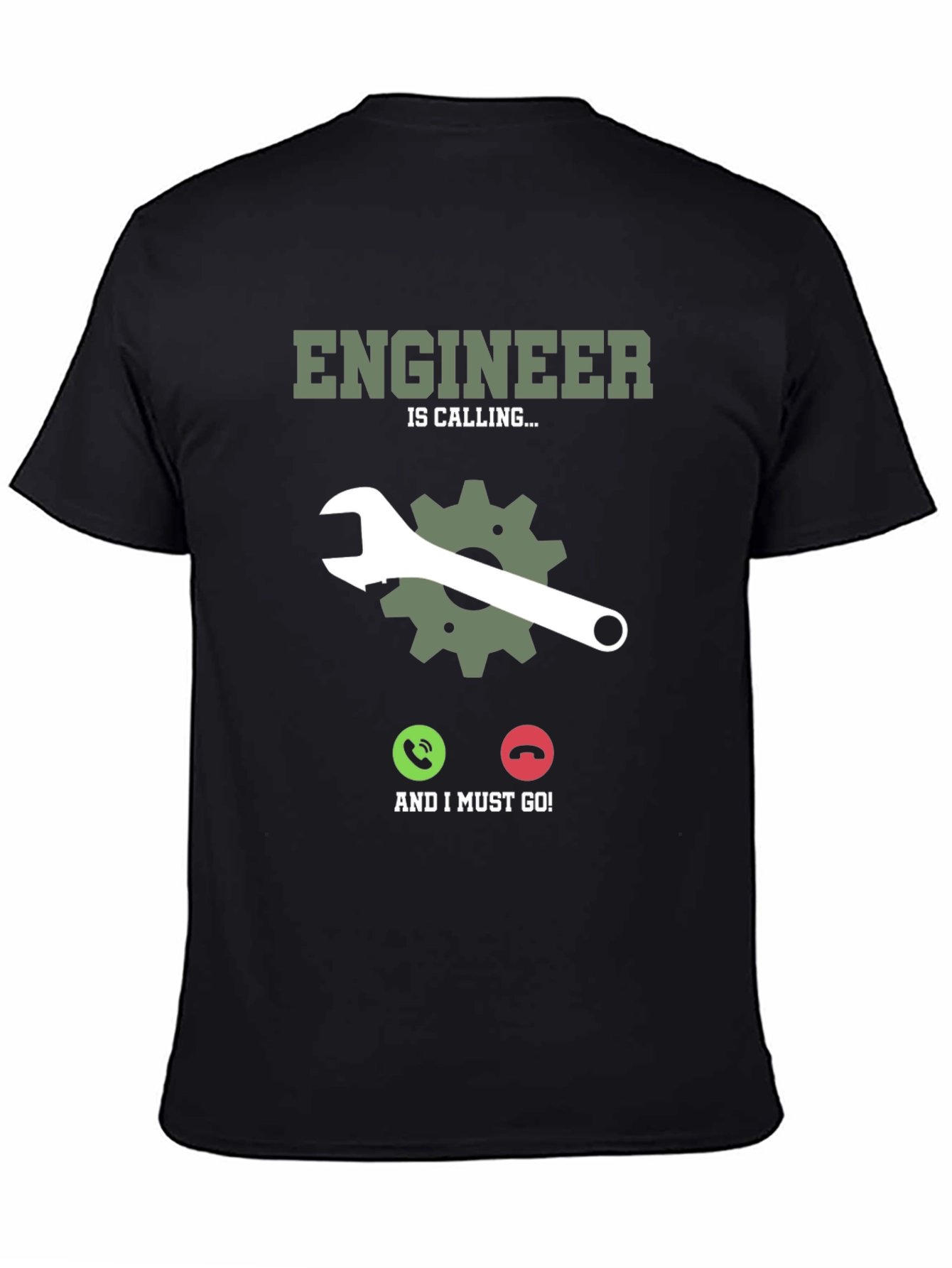 Engineer Calling Black T-Shirt