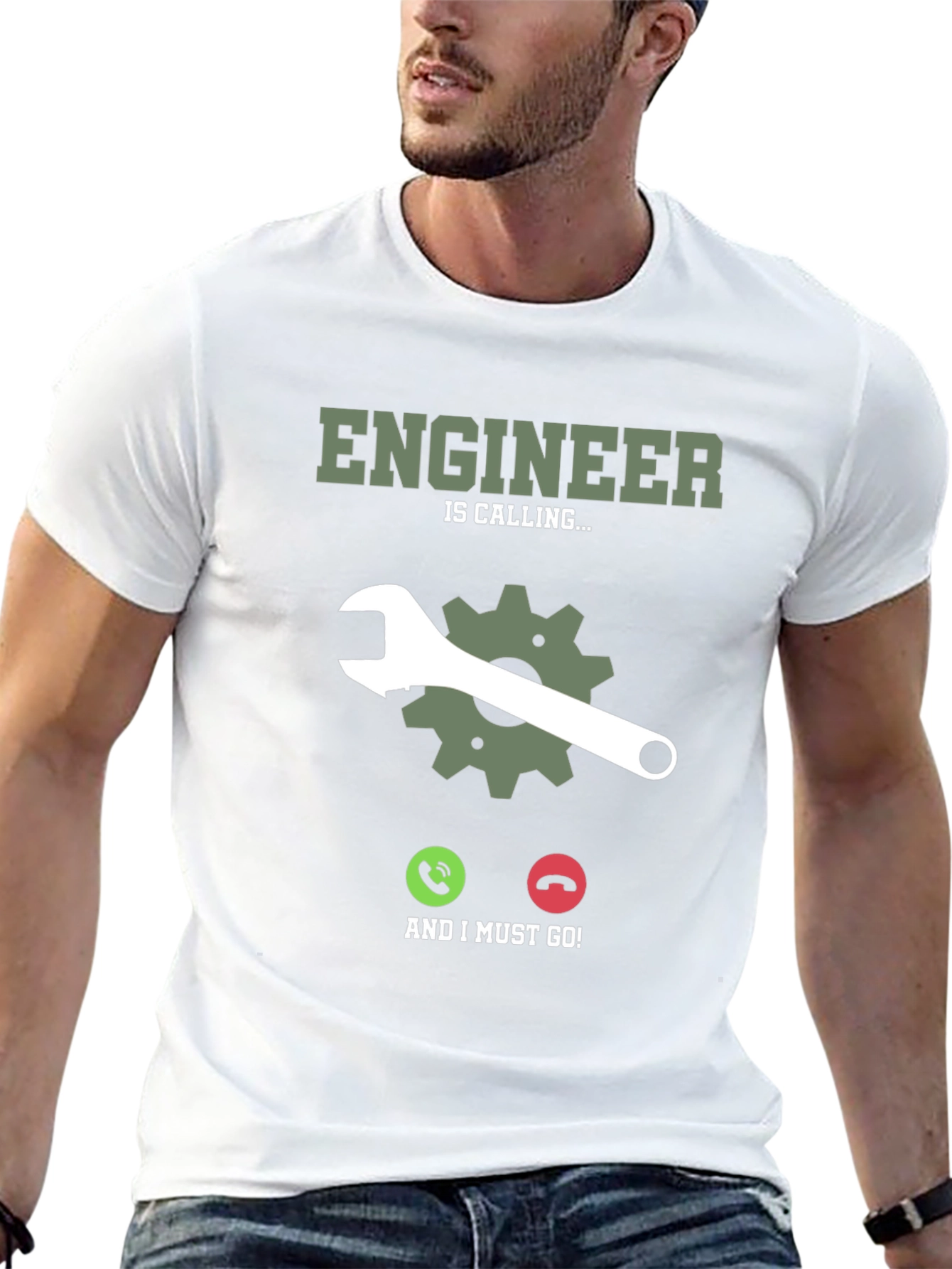 Engineer Calling Black T-Shirt