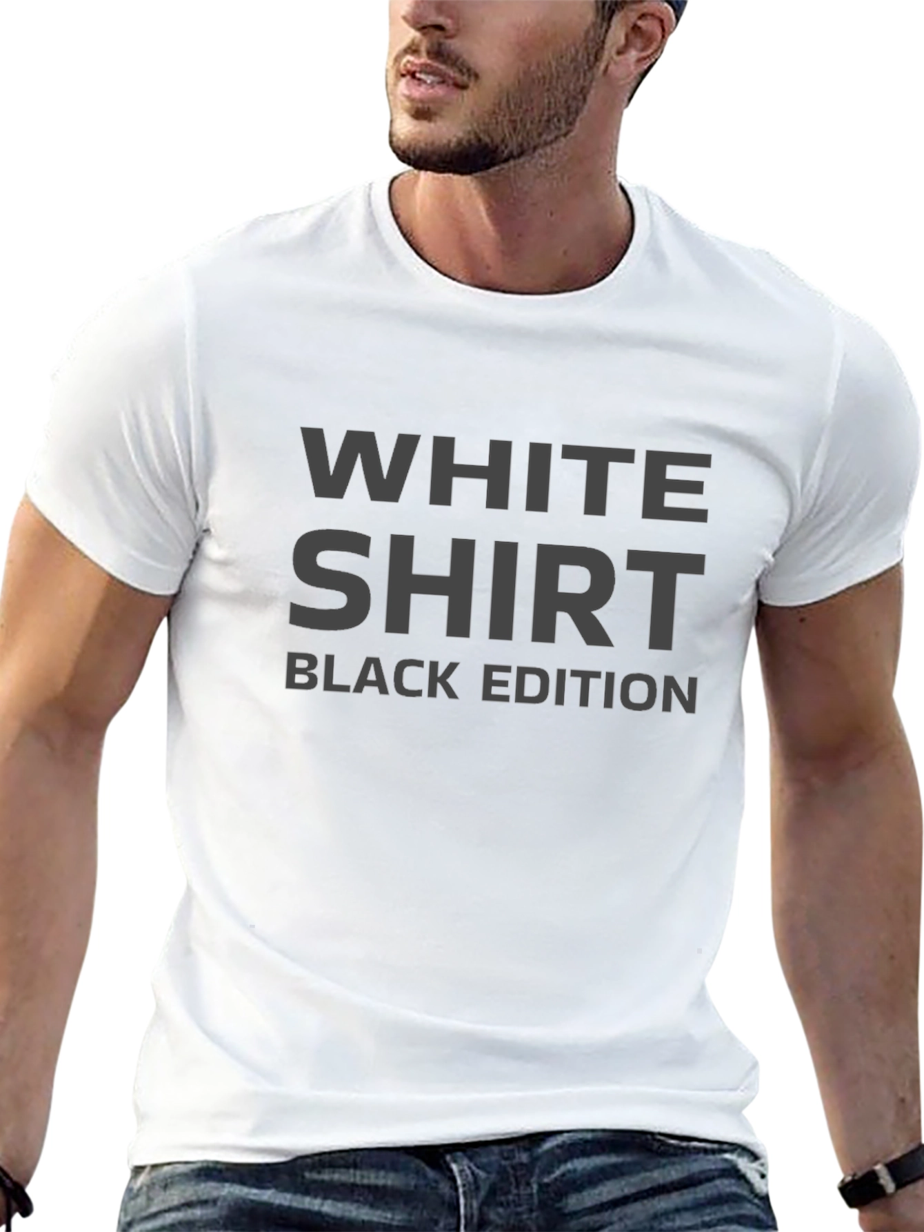 Black T-Shirt: White Shirt Black Edition