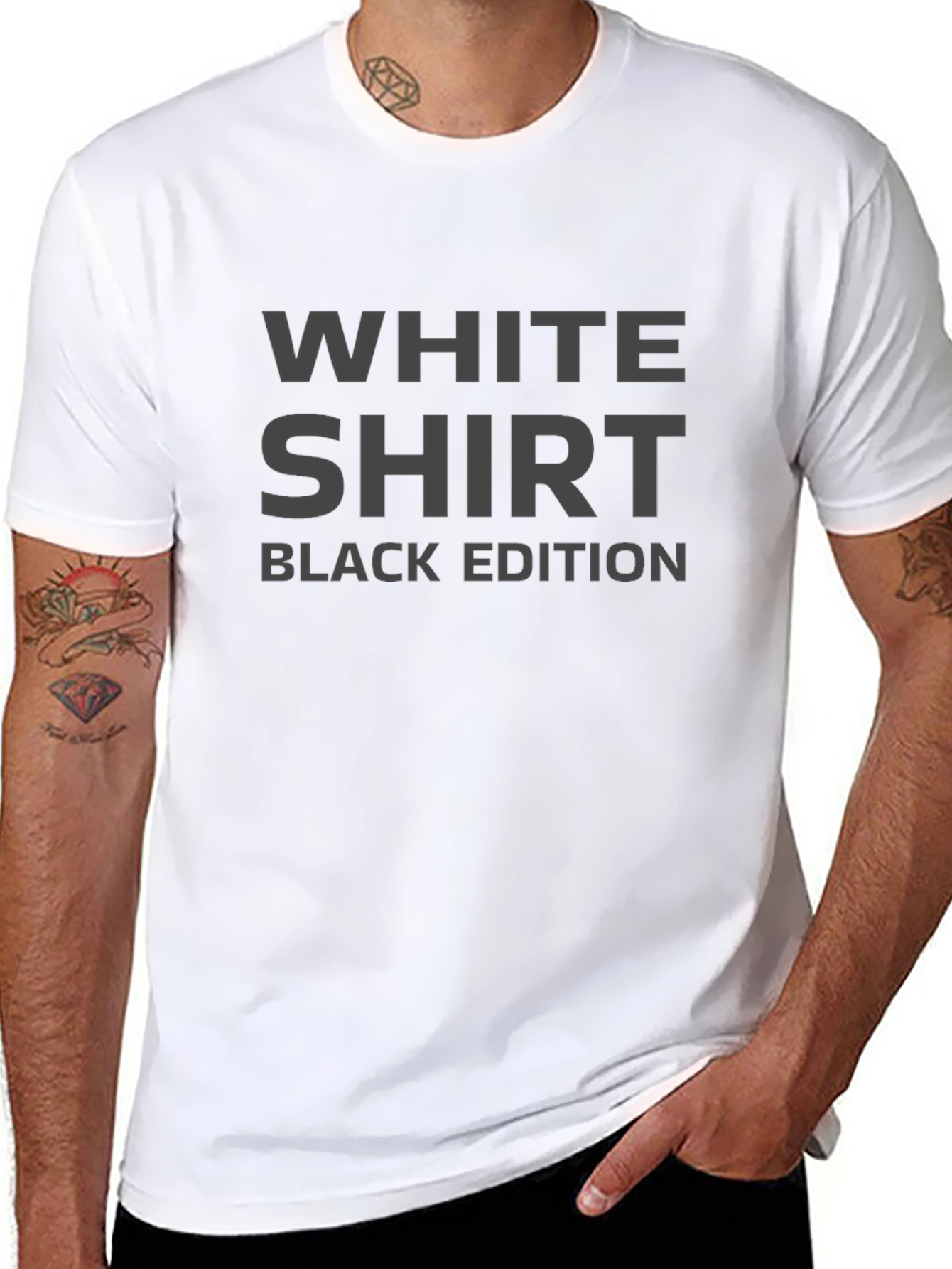Black T-Shirt: White Shirt Black Edition