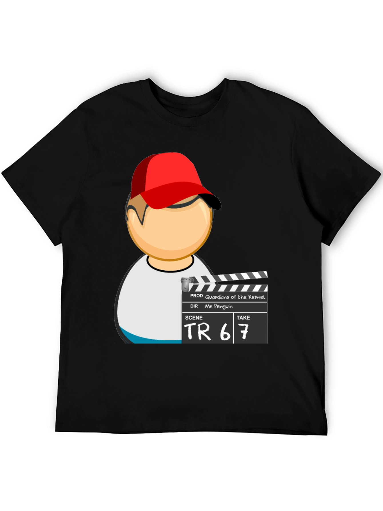 Cool Graphic T-Shirt with Movie Clapper Design