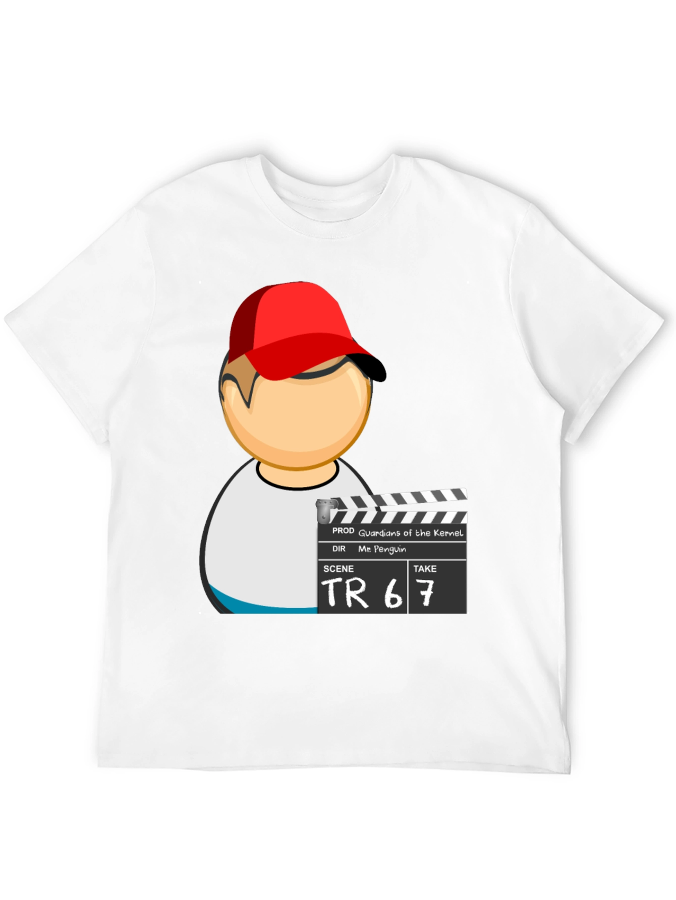 Cool Graphic T-Shirt with Movie Clapper Design