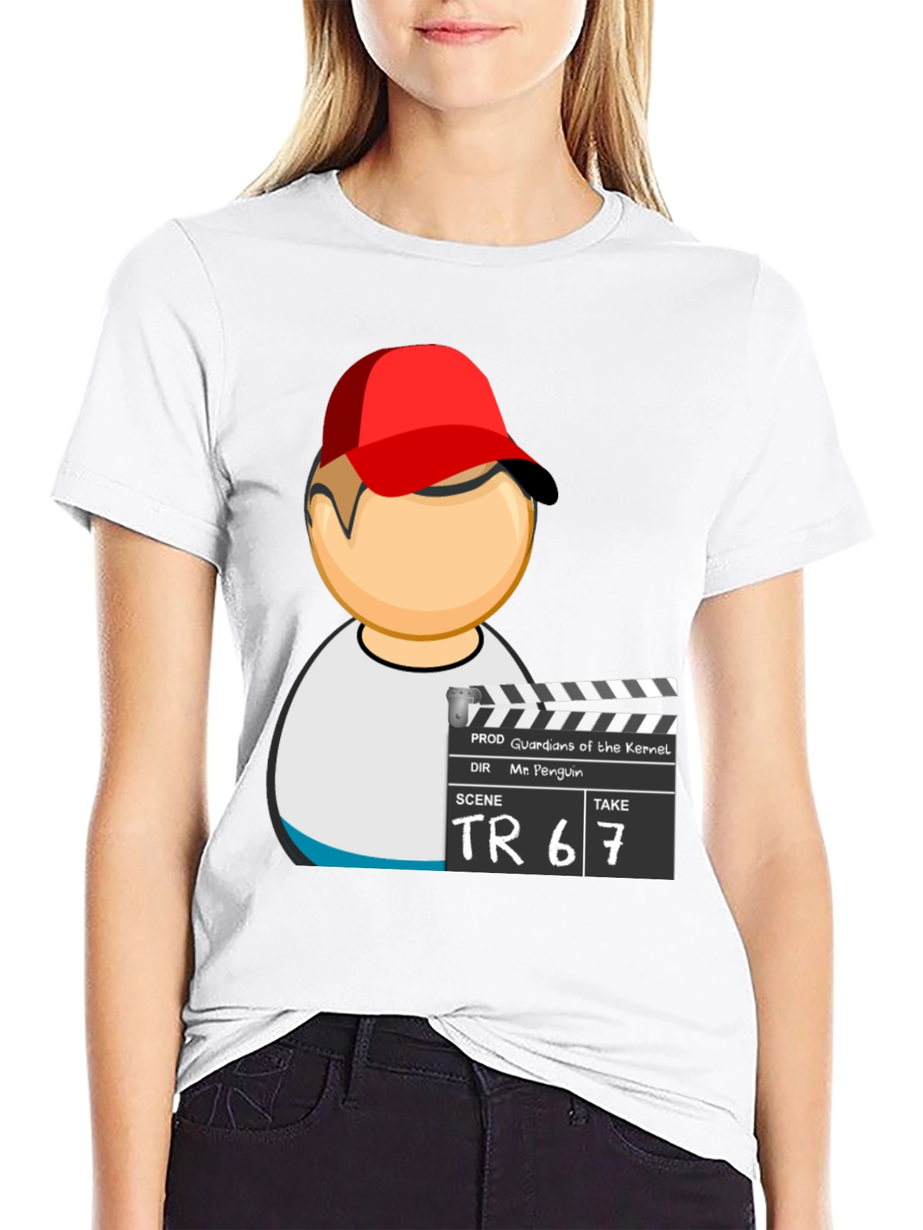 Cool Graphic T-Shirt with Movie Clapper Design