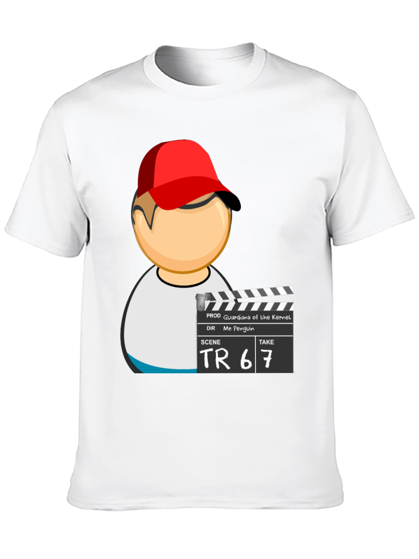 Cool Graphic T-Shirt with Movie Clapper Design