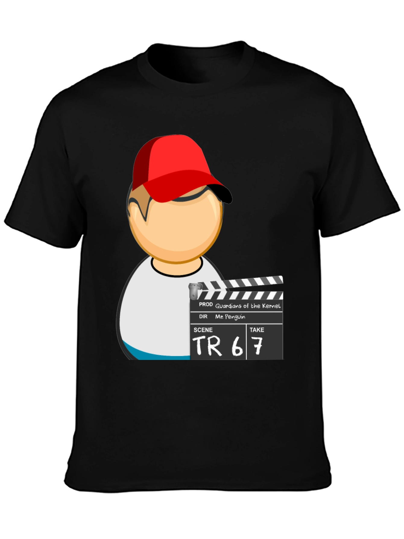 Cool Graphic T-Shirt with Movie Clapper Design