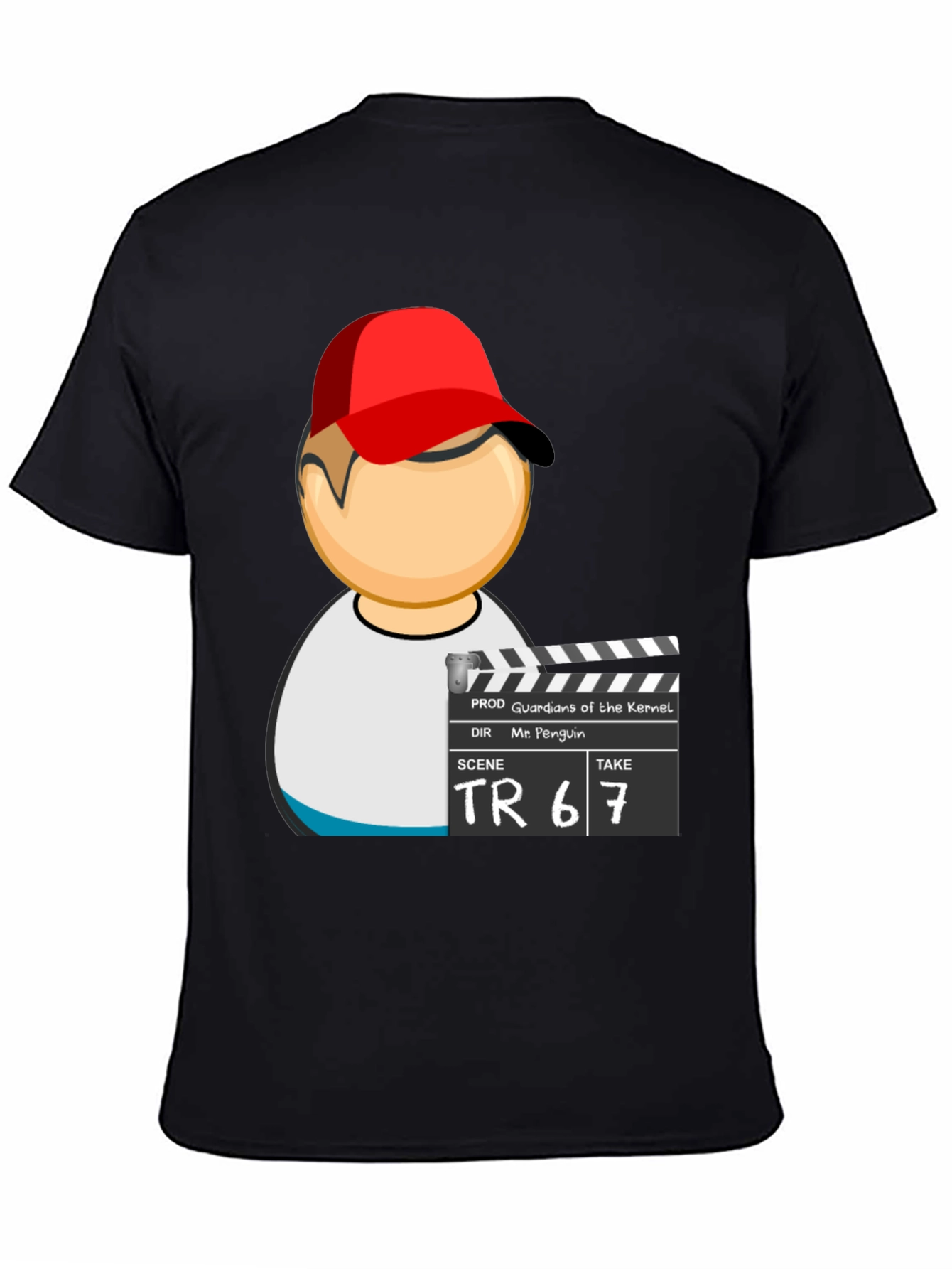 Cool Graphic T-Shirt with Movie Clapper Design