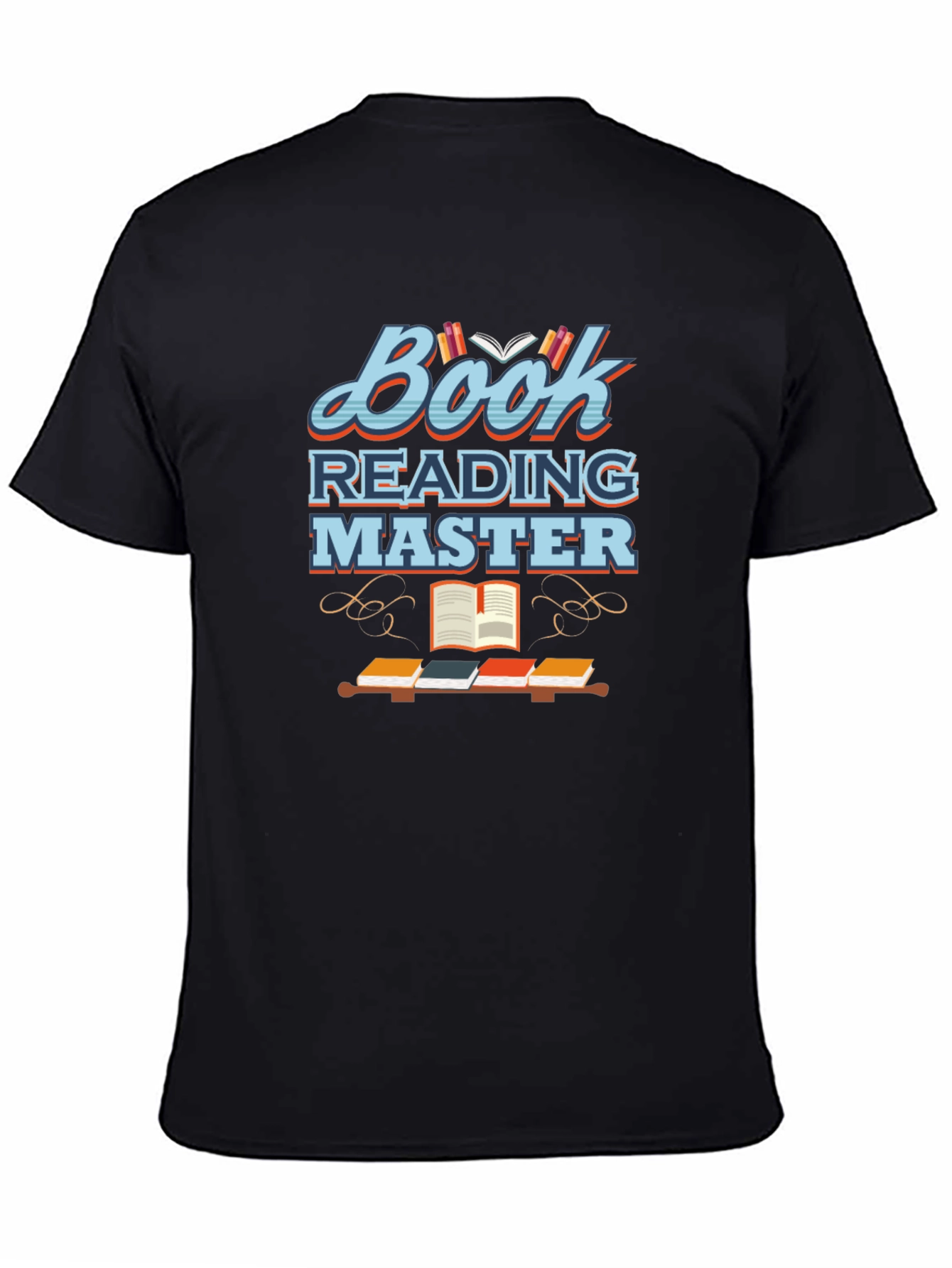 Book Reading Master Black T-Shirt