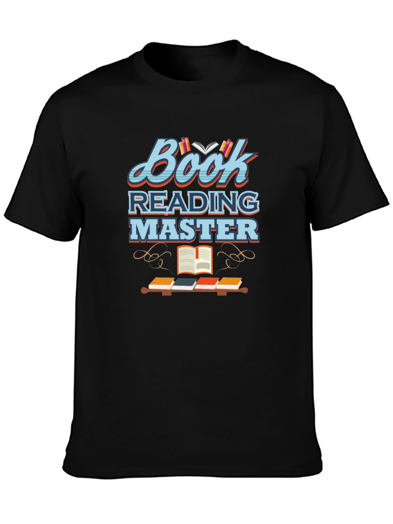 Book Reading Master Black T-Shirt