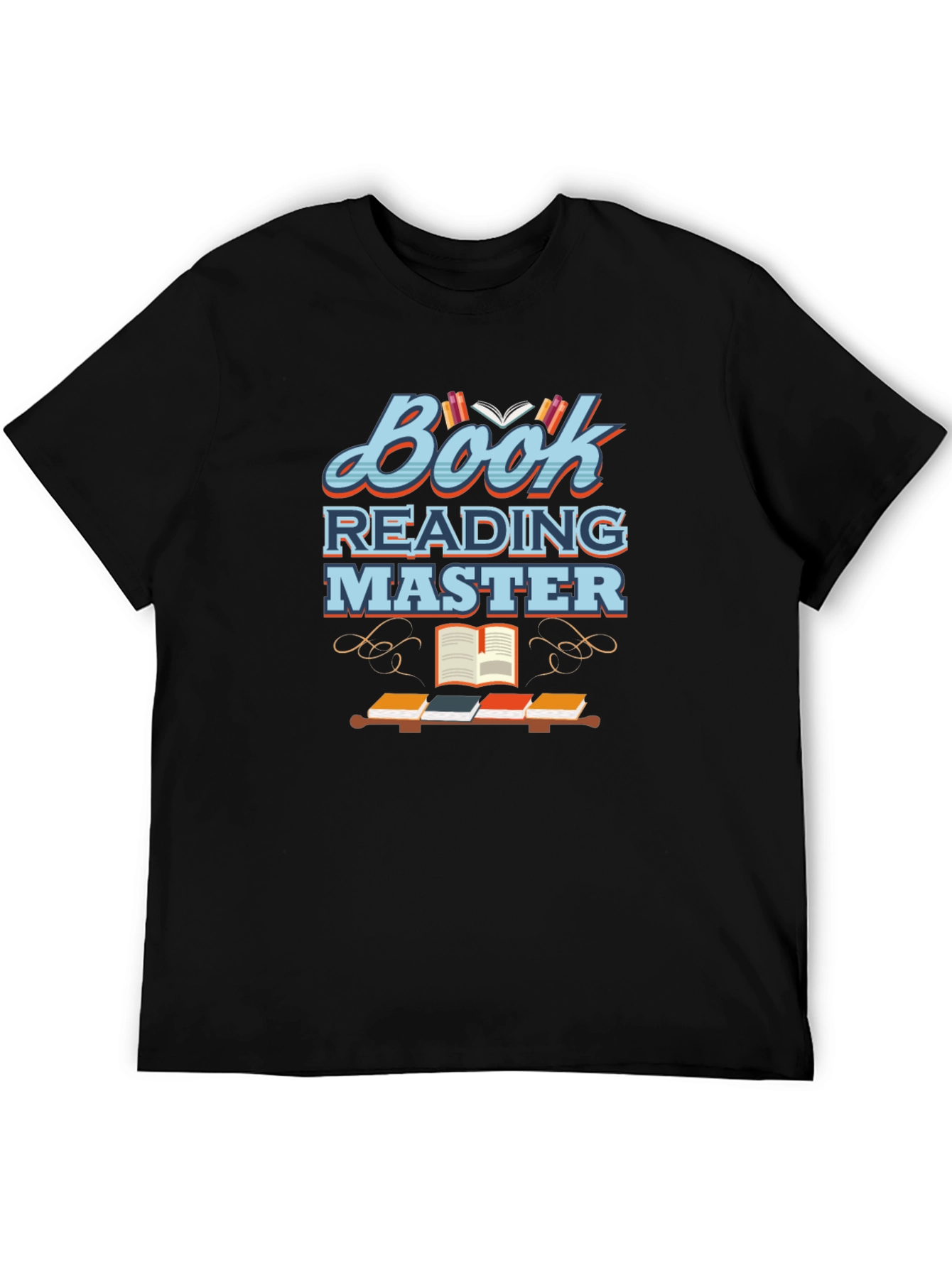 Book Reading Master Black T-Shirt