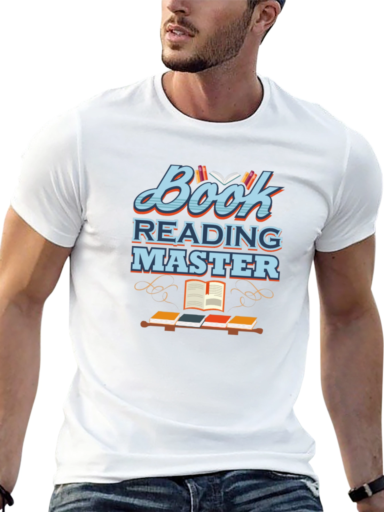 Book Reading Master Black T-Shirt
