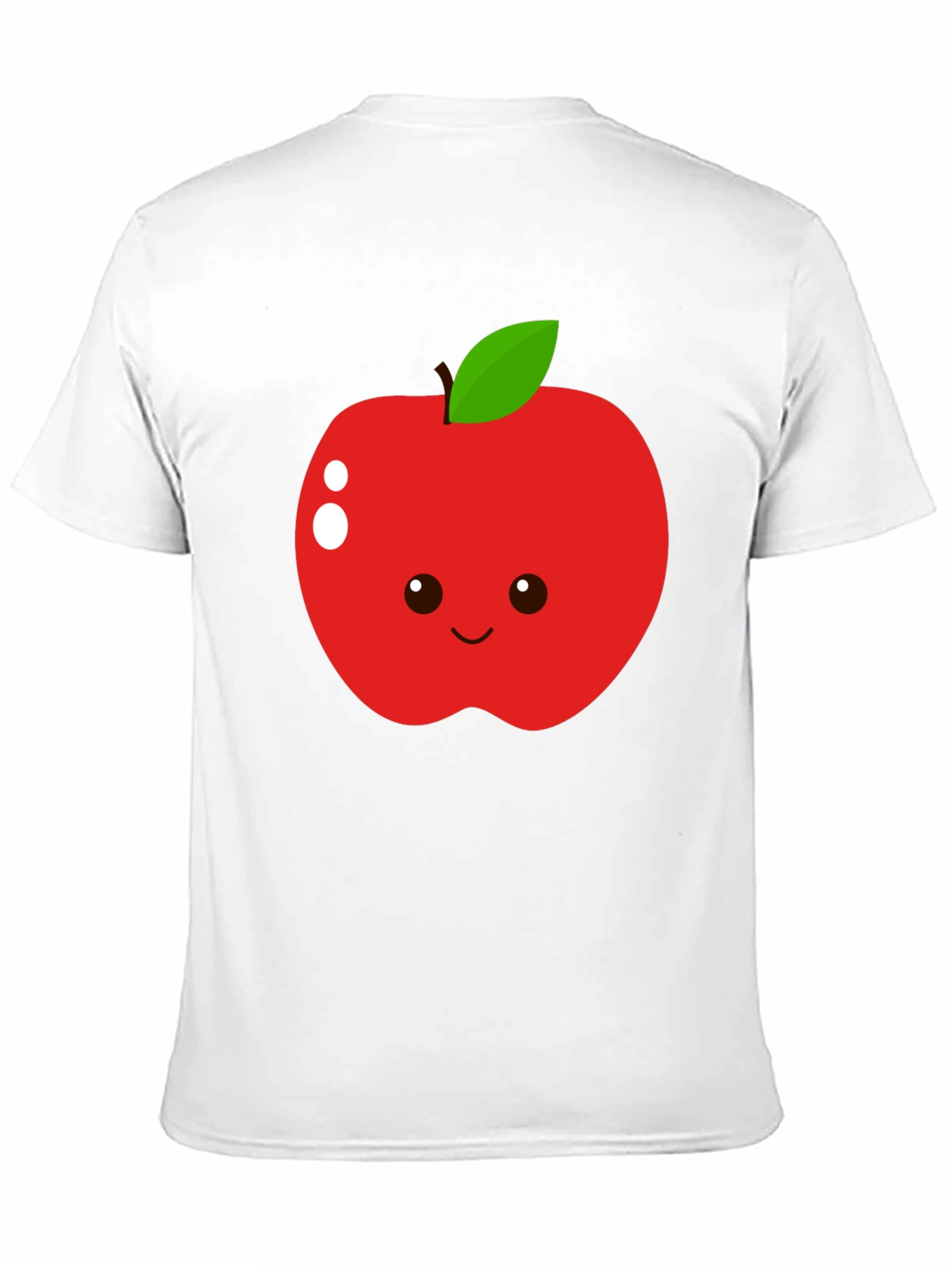 Cute Apple Graphic T-Shirt - Black Cotton Blend Tee