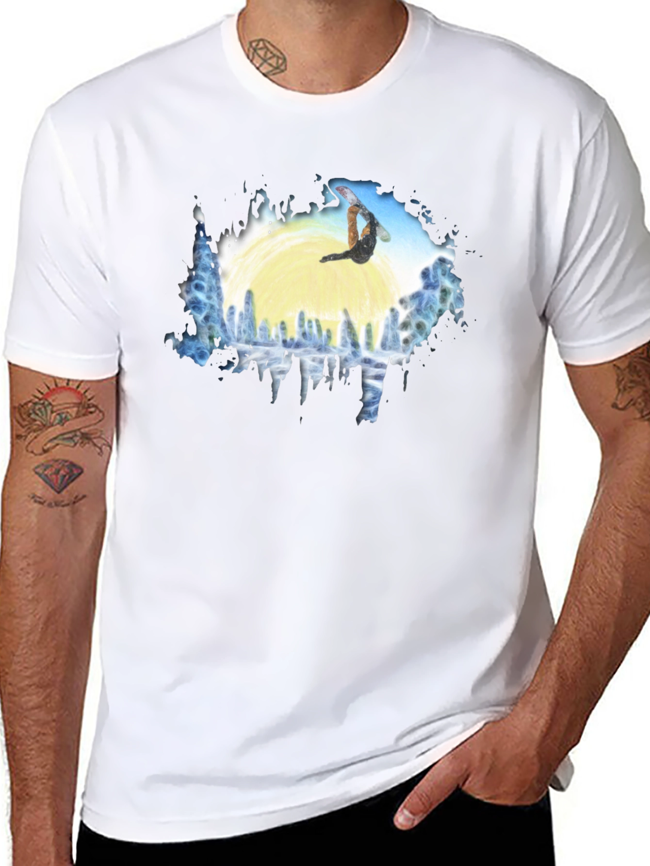 Snowboard T-Shirt - Winter Sports Apparel