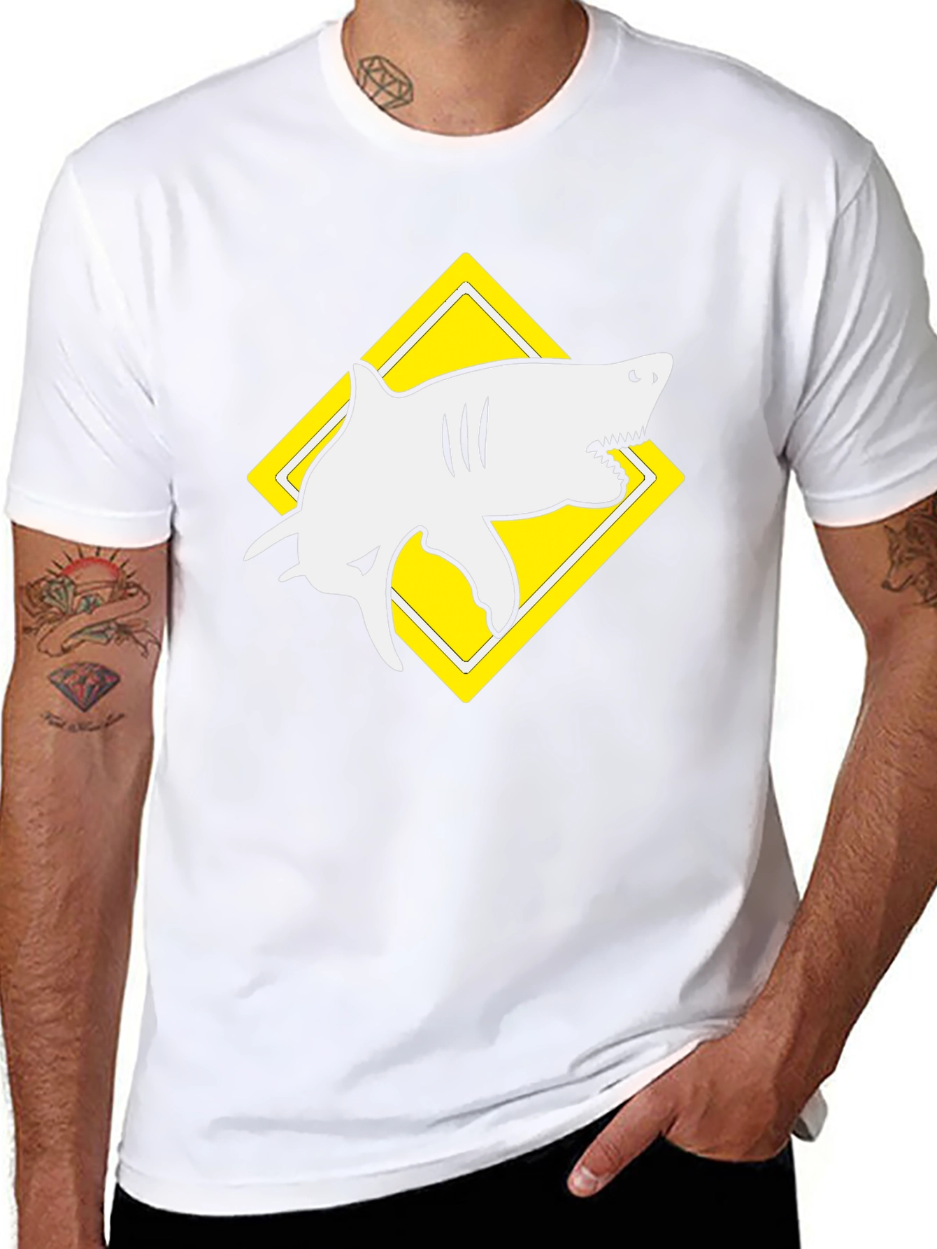 Shark Graphic Black T-Shirt - Unique Design