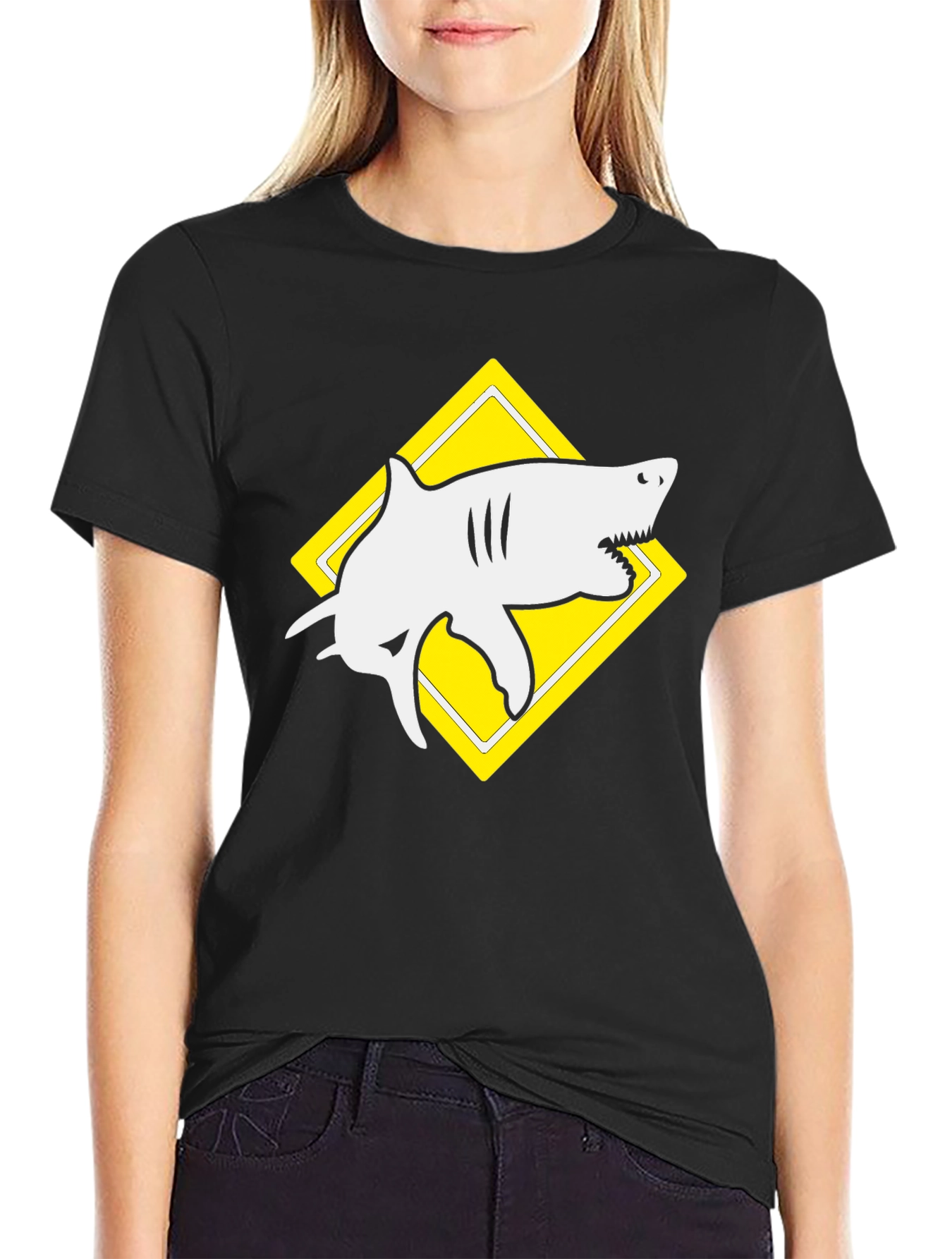 Shark Graphic Black T-Shirt - Unique Design