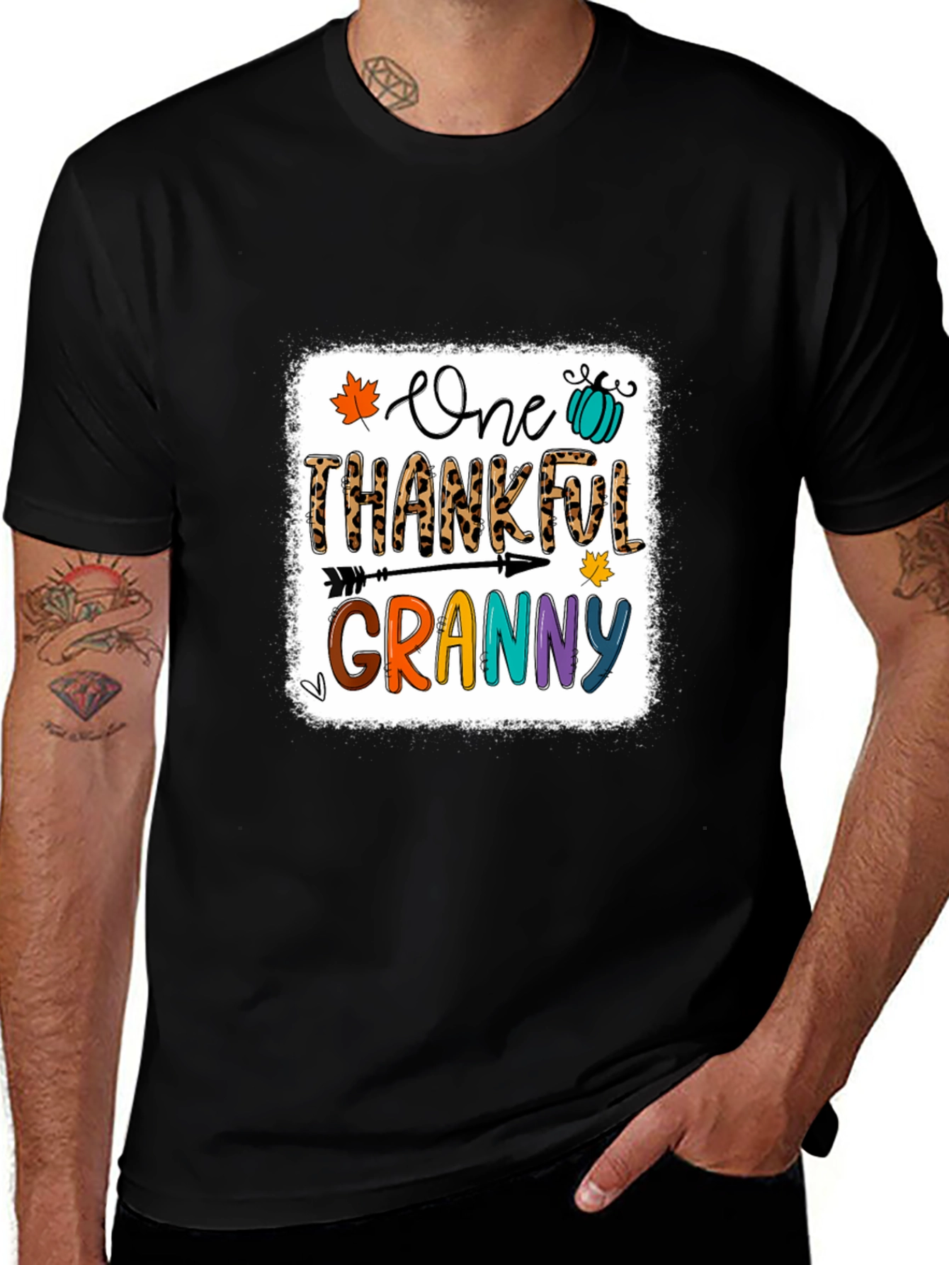 One Thankful Granny T-Shirt - Fall Thanksgiving Tee