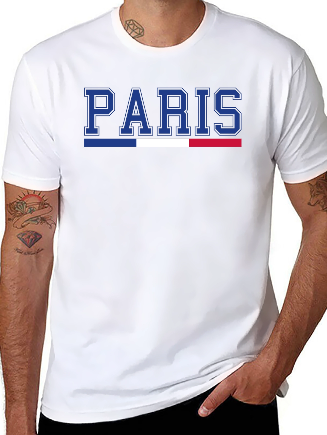 Paris France Flag Graphic T-Shirt