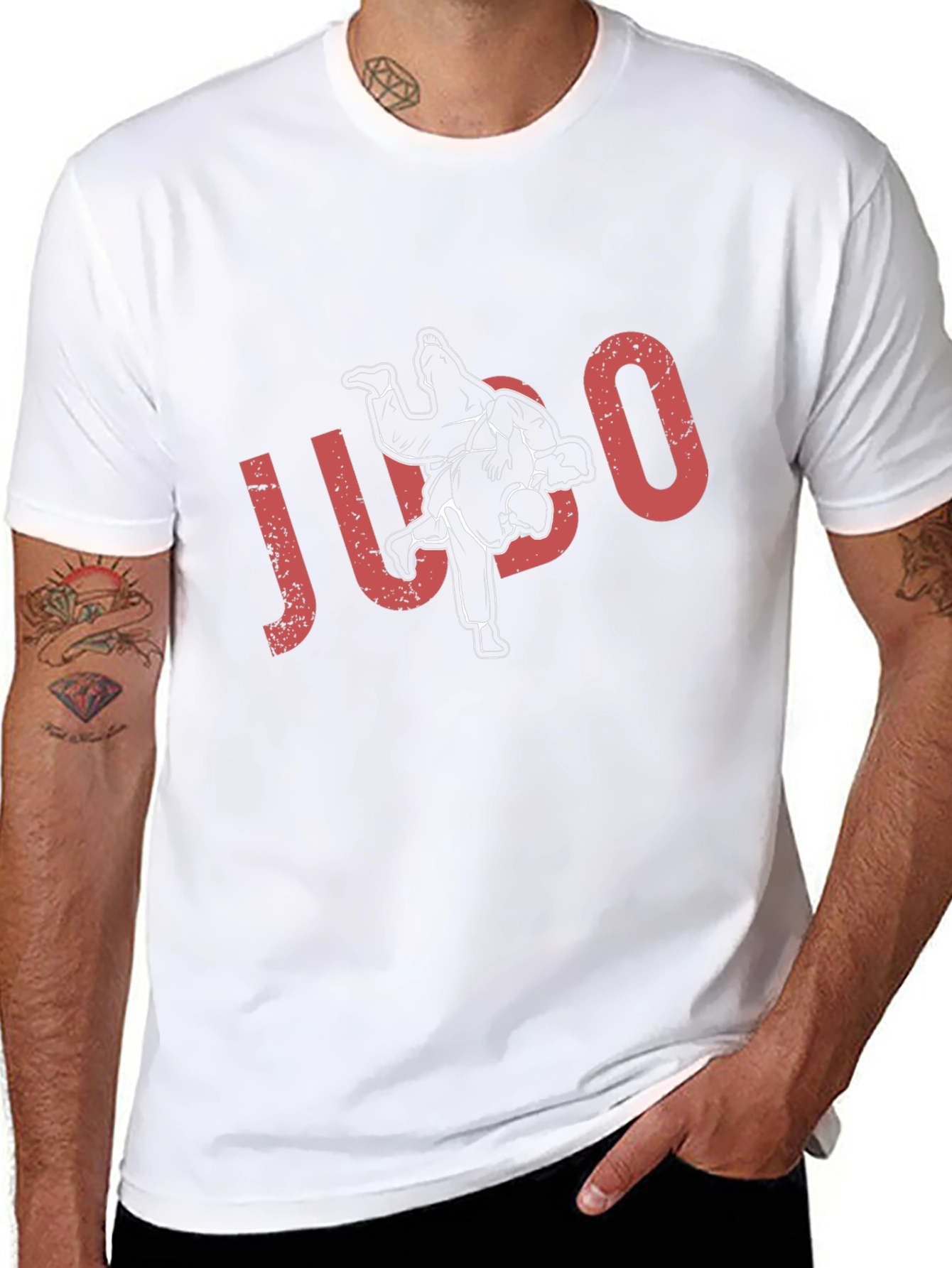 Judo T-Shirt Black Graphic Tee Martial Arts Training