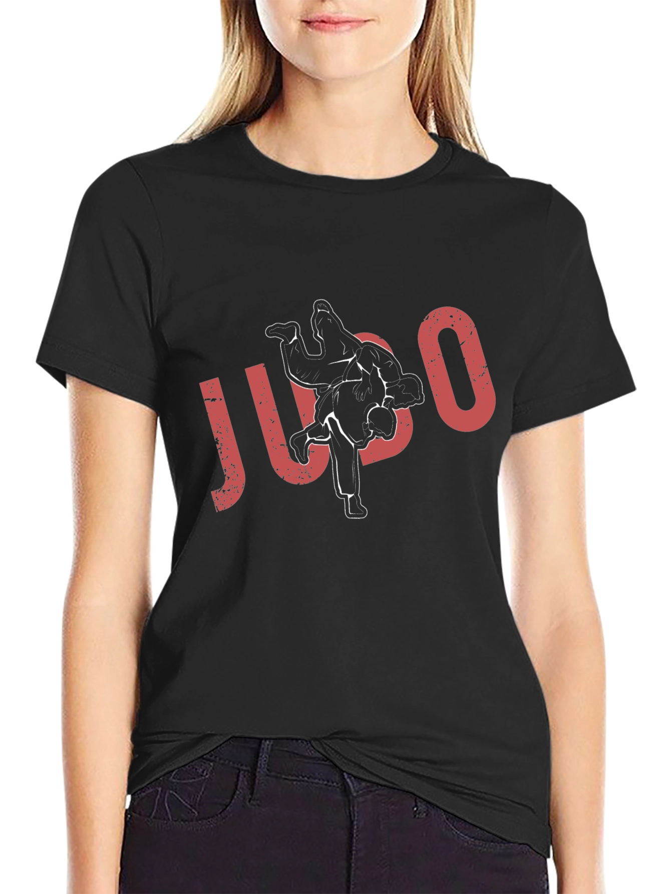 Judo T-Shirt Black Graphic Tee Martial Arts Training
