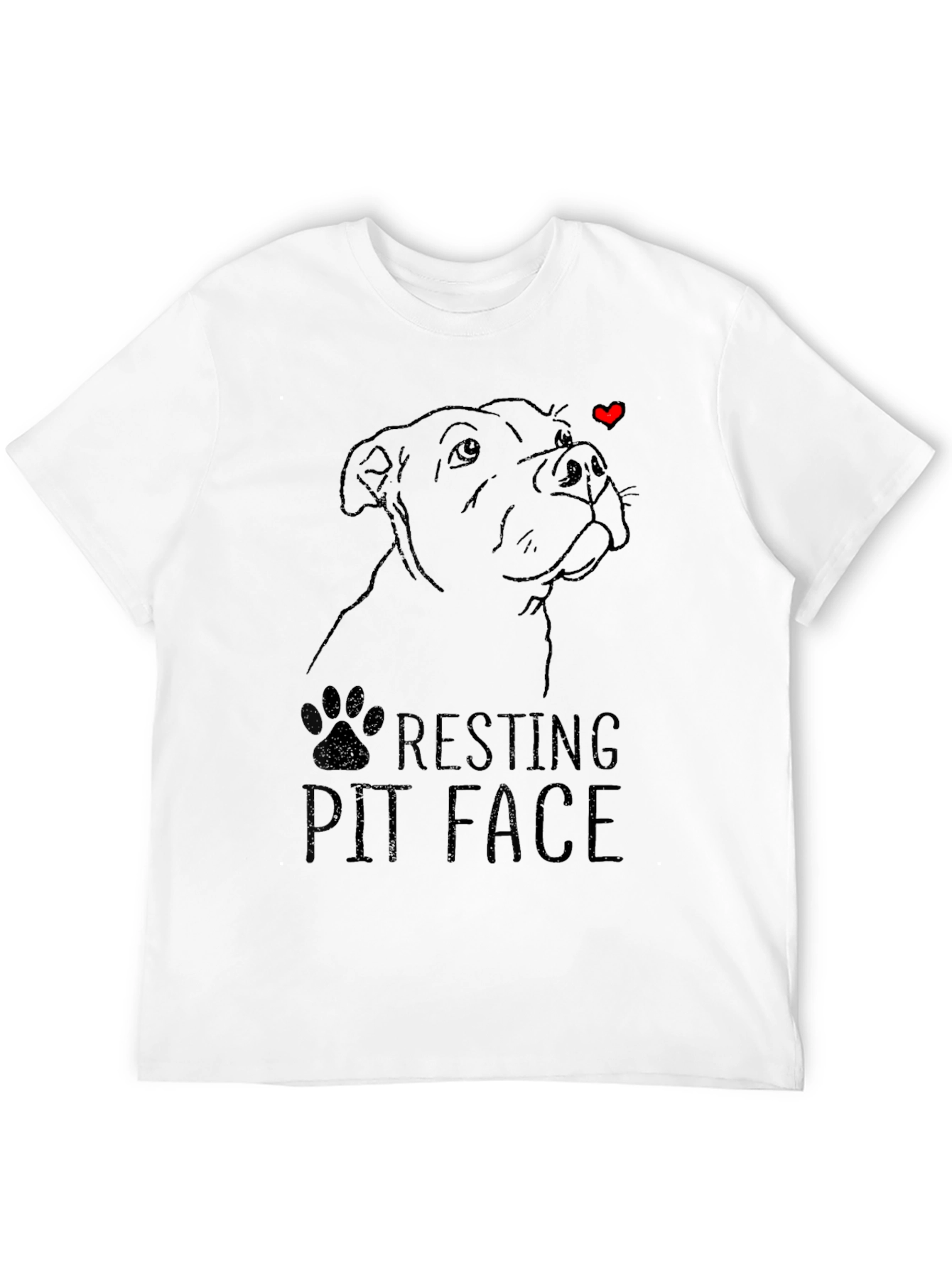 Resting Pit Face Graphic Tee - Unisex Black T-Shirt