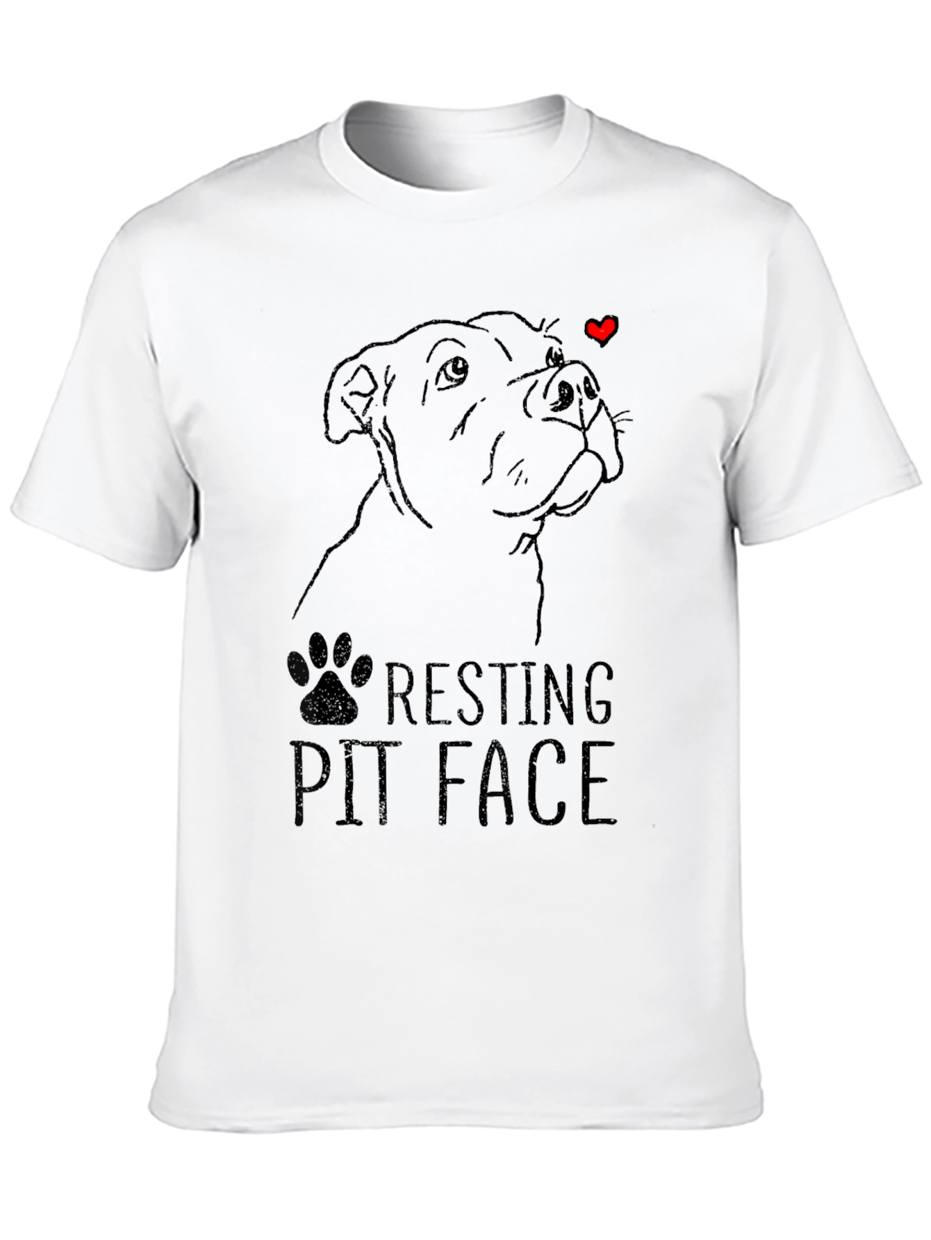 Resting Pit Face Graphic Tee - Unisex Black T-Shirt