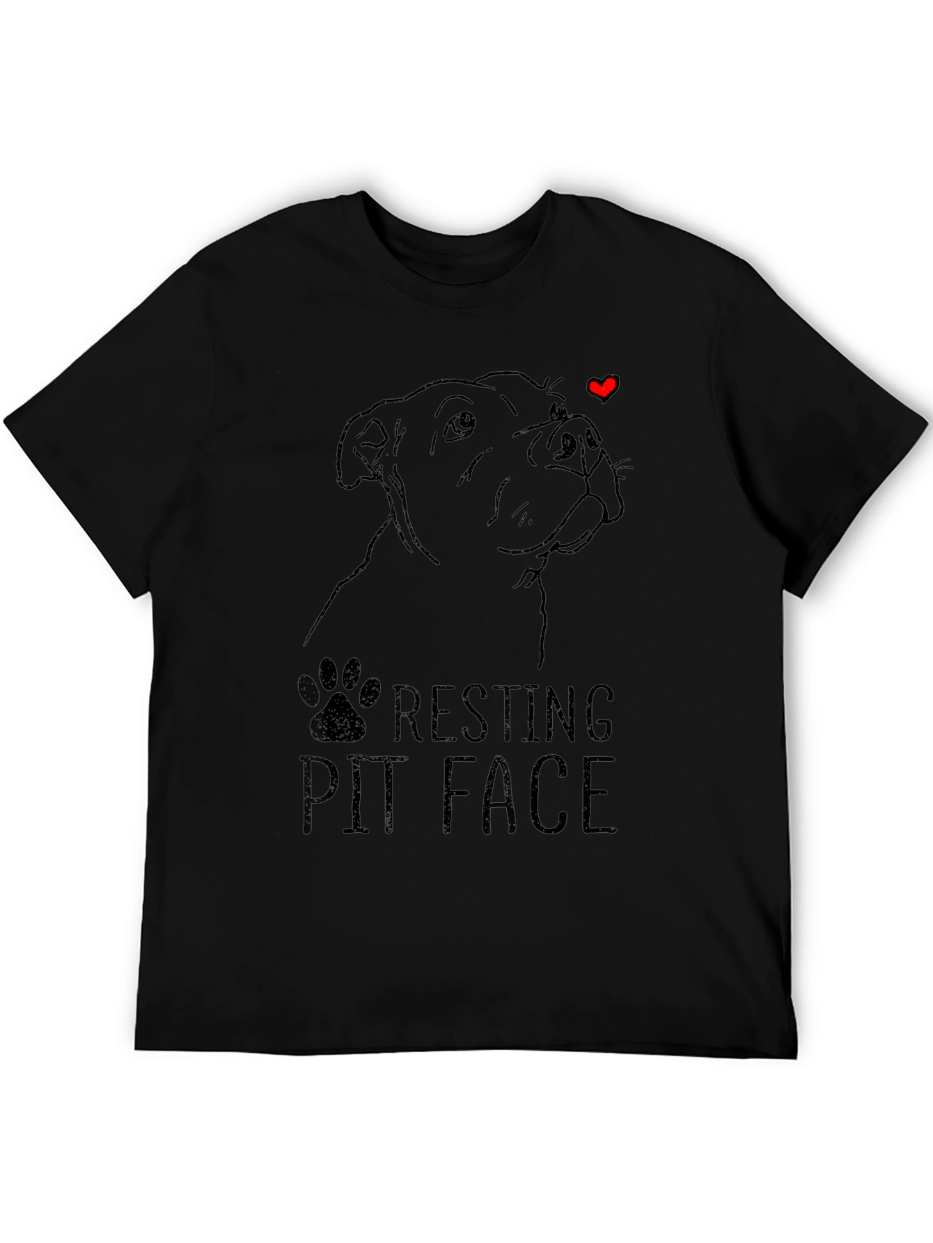 Resting Pit Face Graphic Tee - Unisex Black T-Shirt