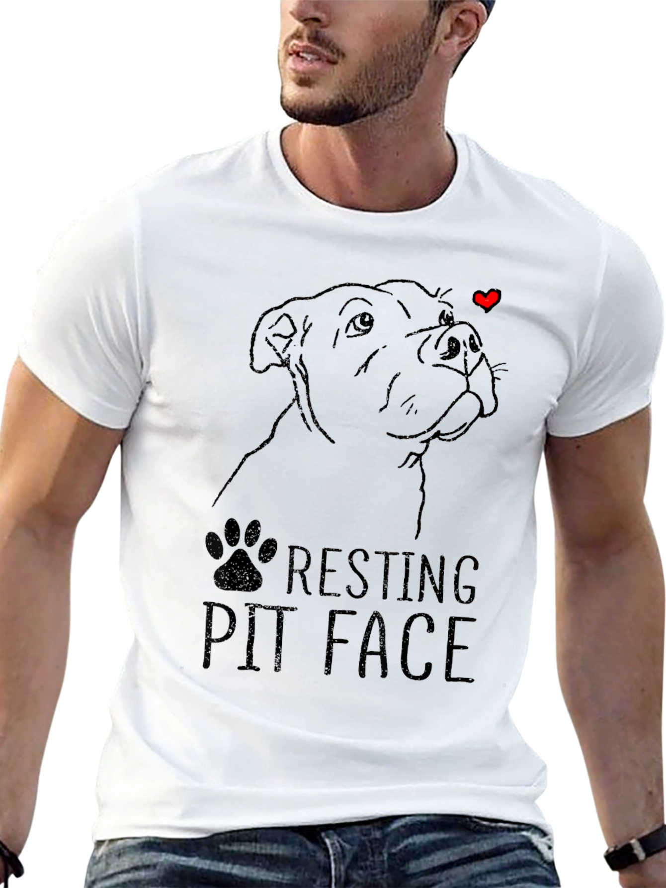 Resting Pit Face Graphic Tee - Unisex Black T-Shirt