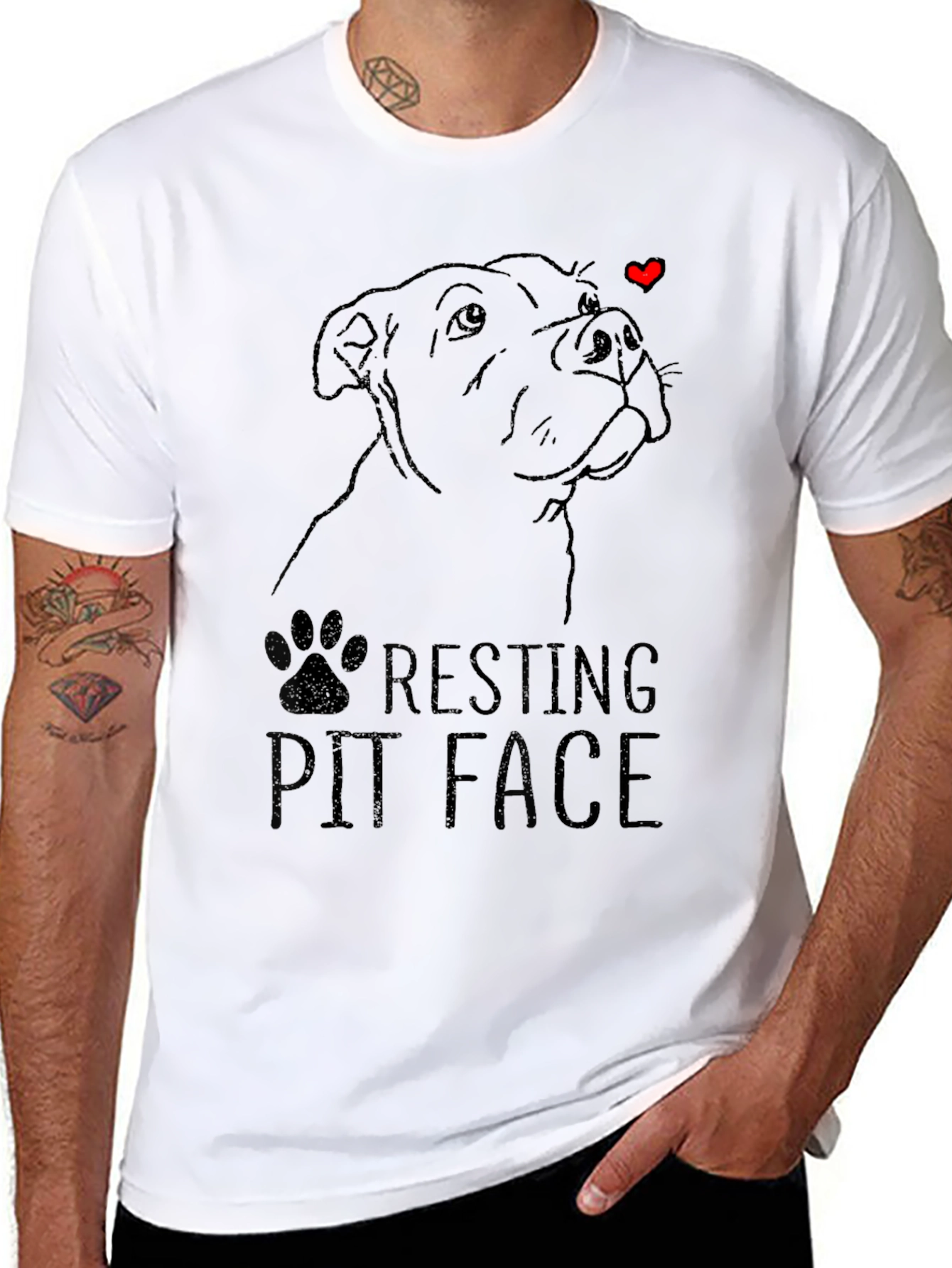 Resting Pit Face Graphic Tee - Unisex Black T-Shirt