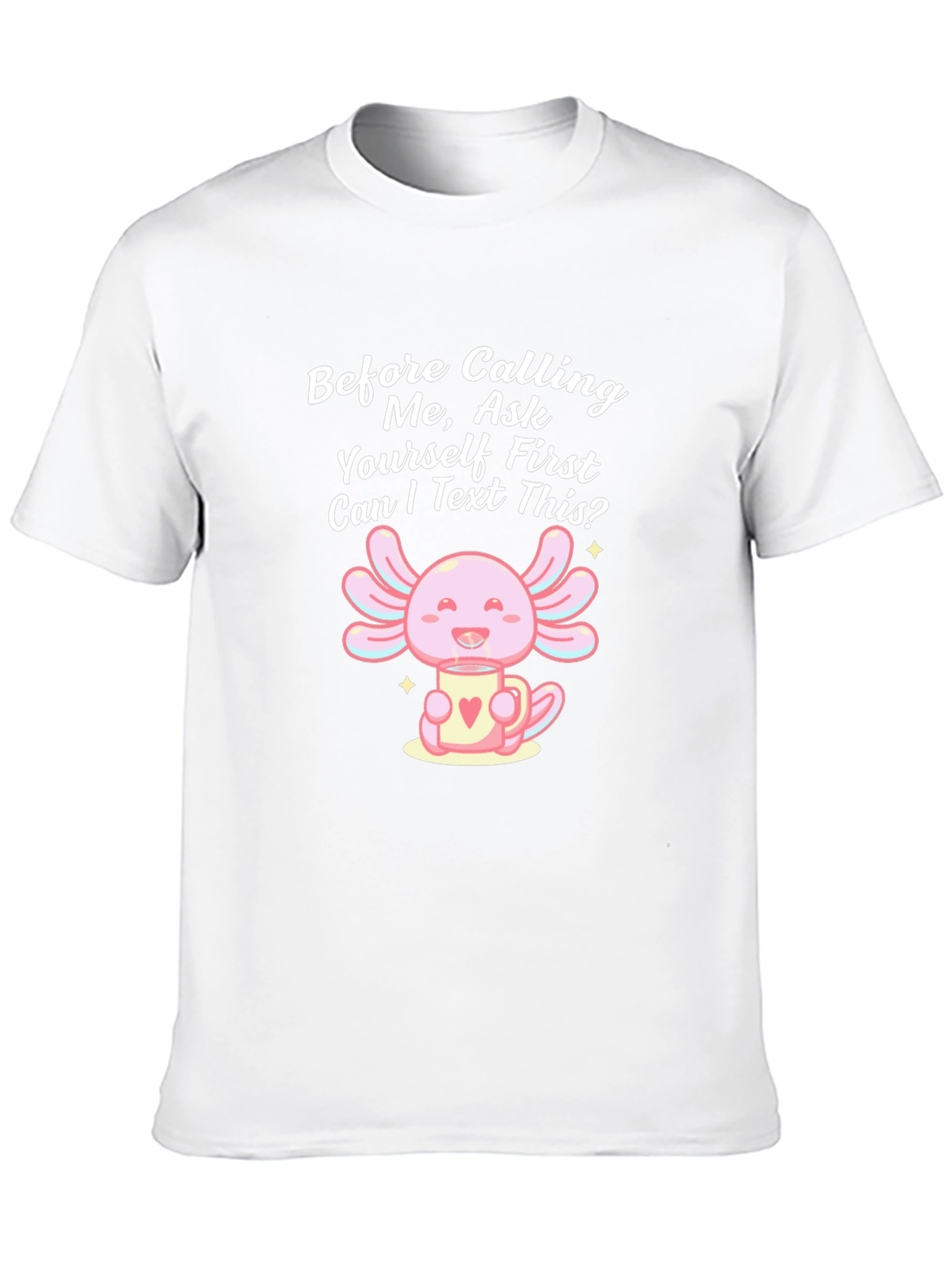 Axolotl Text First Black T-Shirt