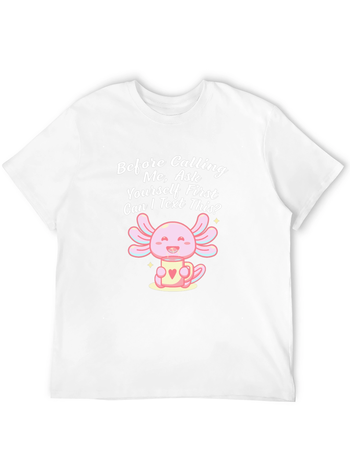 Axolotl Text First Black T-Shirt