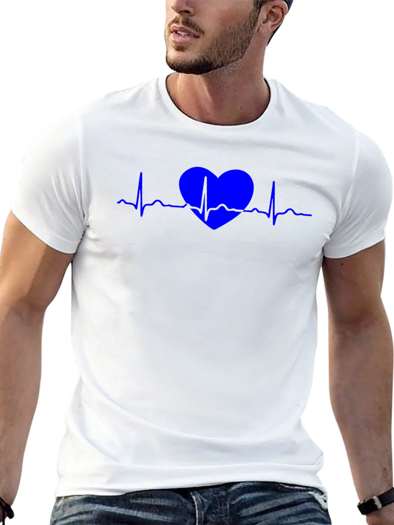 Heartbeat Love Graphic Tee - Modern Casual Style