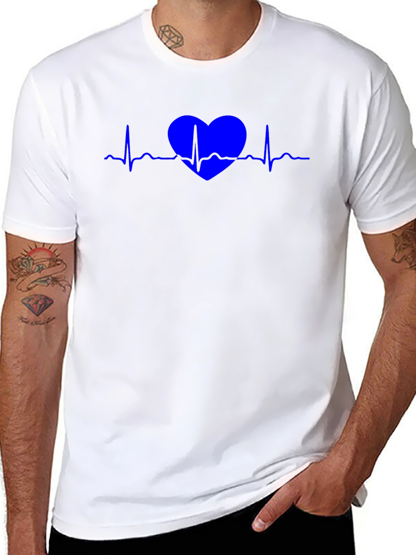 Heartbeat Love Graphic Tee - Modern Casual Style