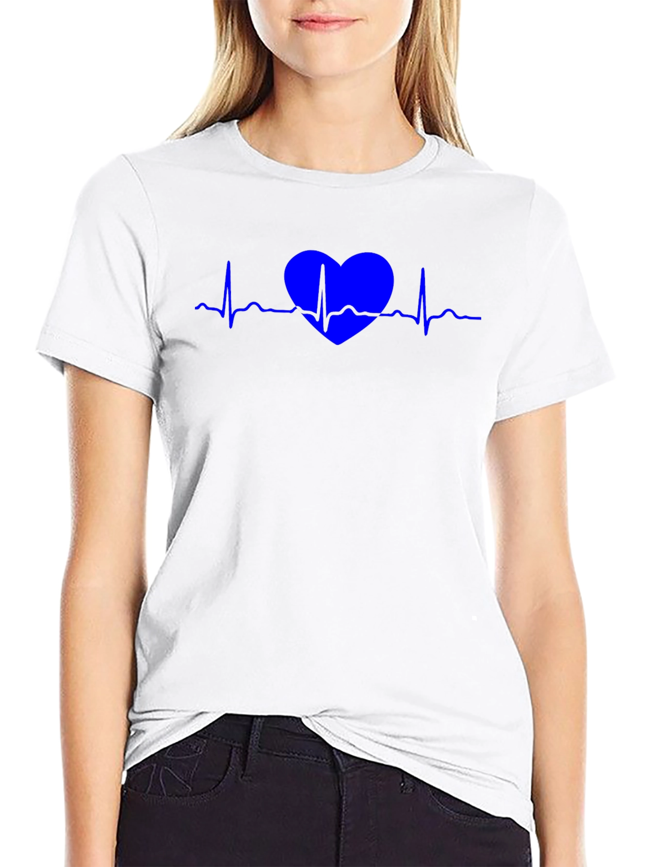 Heartbeat Love Graphic Tee - Modern Casual Style