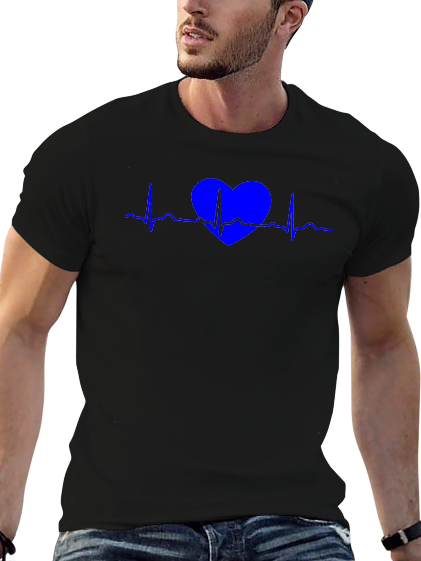 Heartbeat Love Graphic Tee - Modern Casual Style
