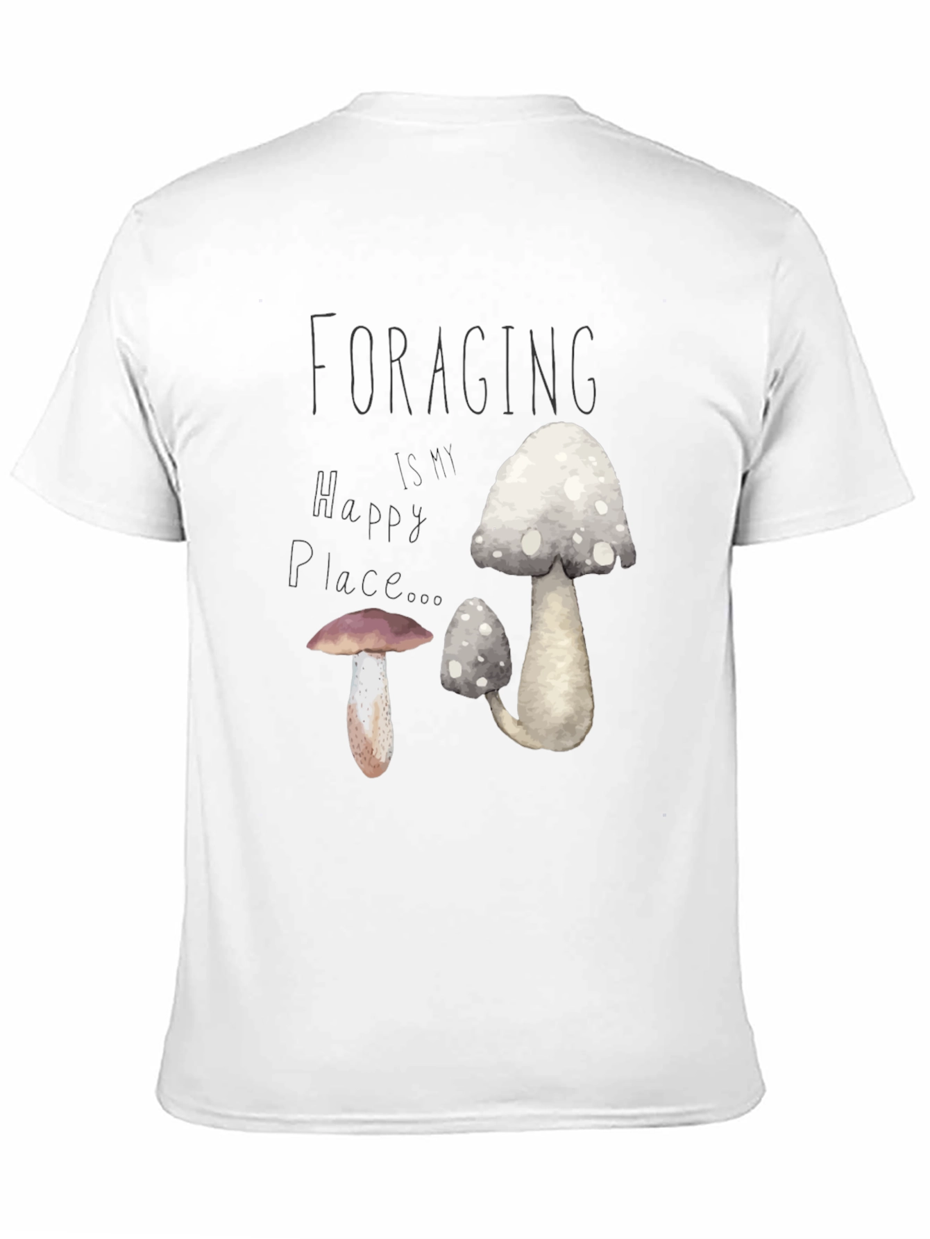 Foraging Is My Happy Place Mushroom Graphic Tee