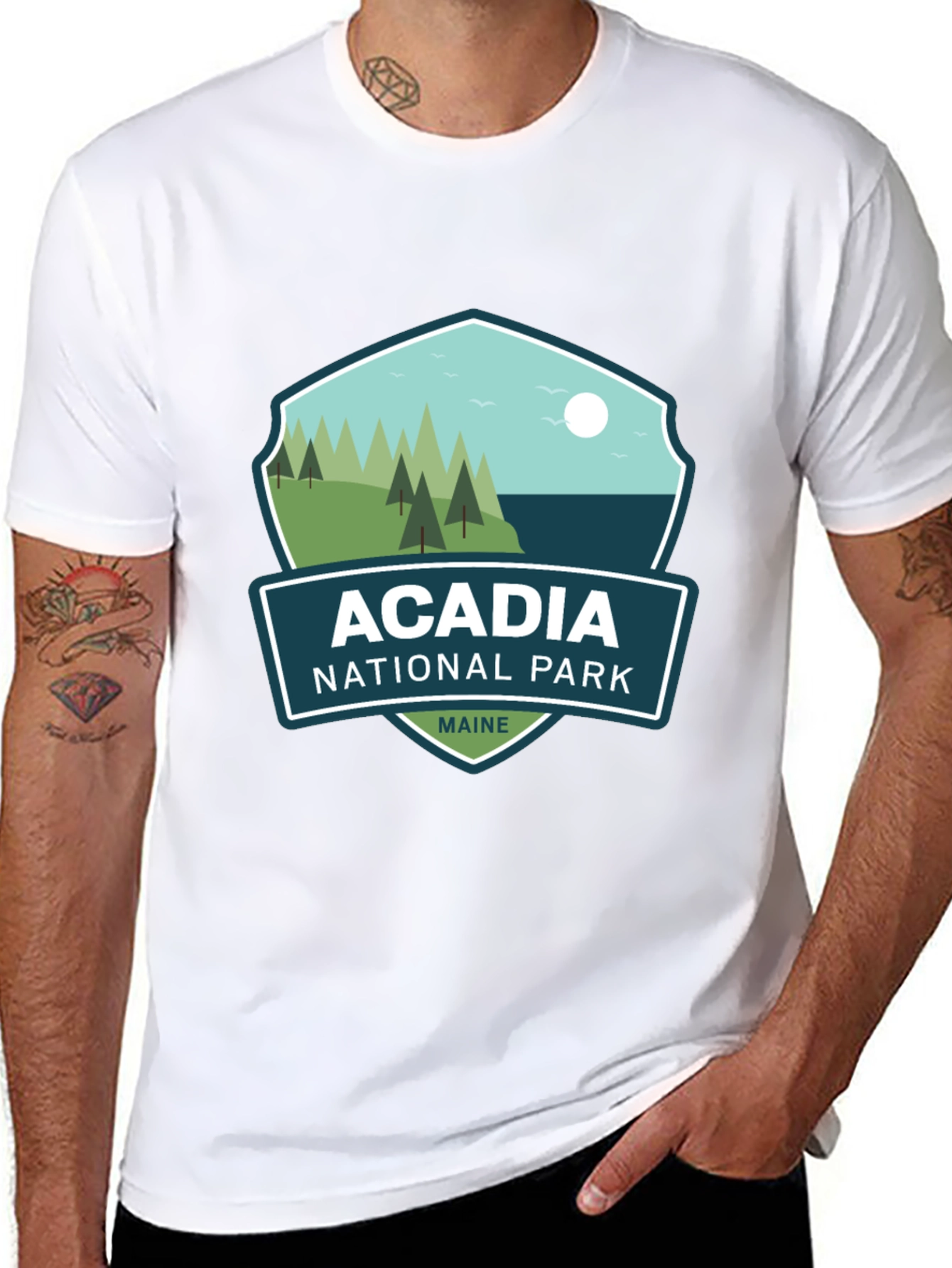 Acadia National Park Maine Black T-Shirt