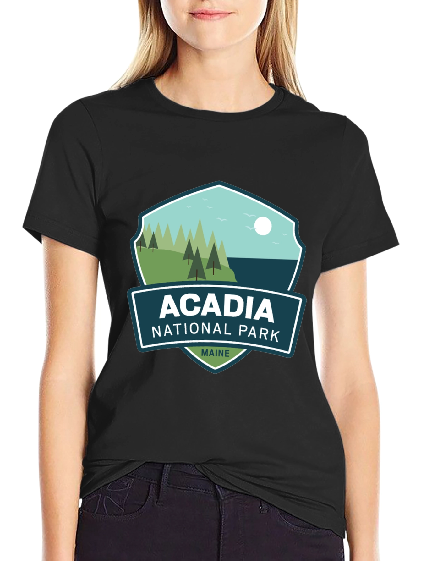 Acadia National Park Maine Black T-Shirt