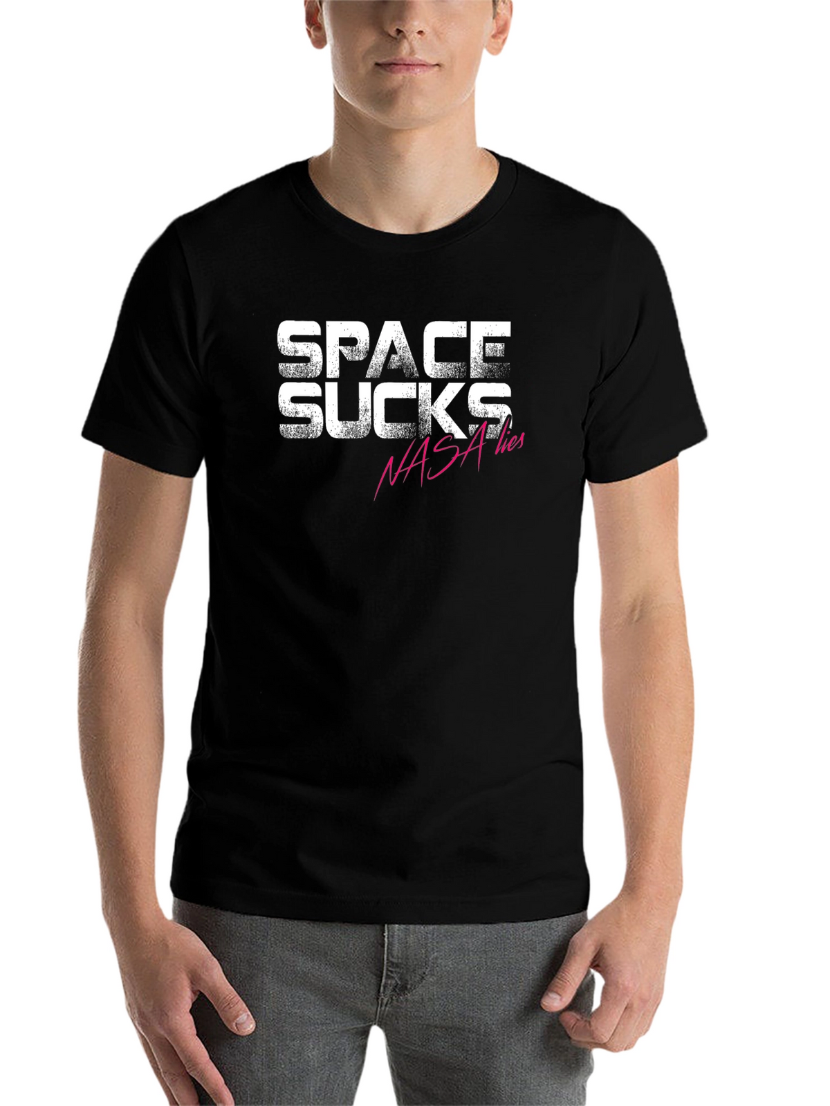 Space Sucks NASA Lies Graphic T-Shirt